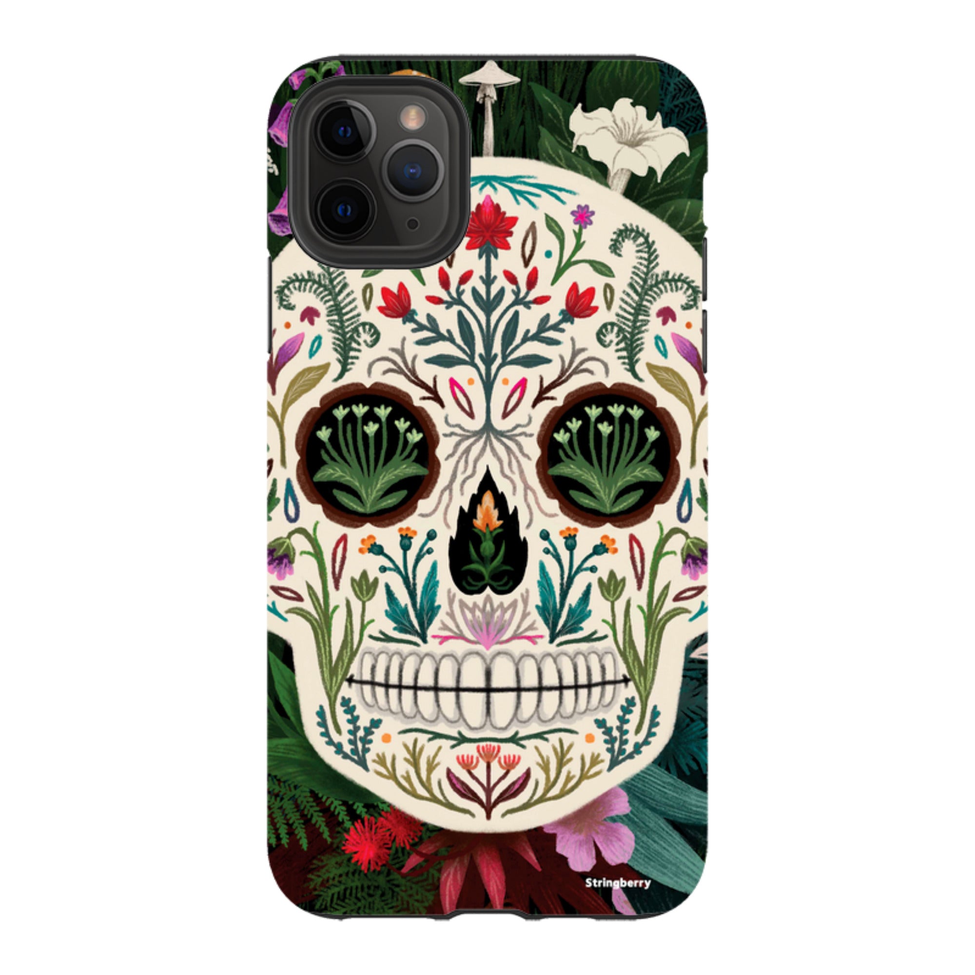 iPhone Tough Case - Poison Sugar Skull By Anna Stead