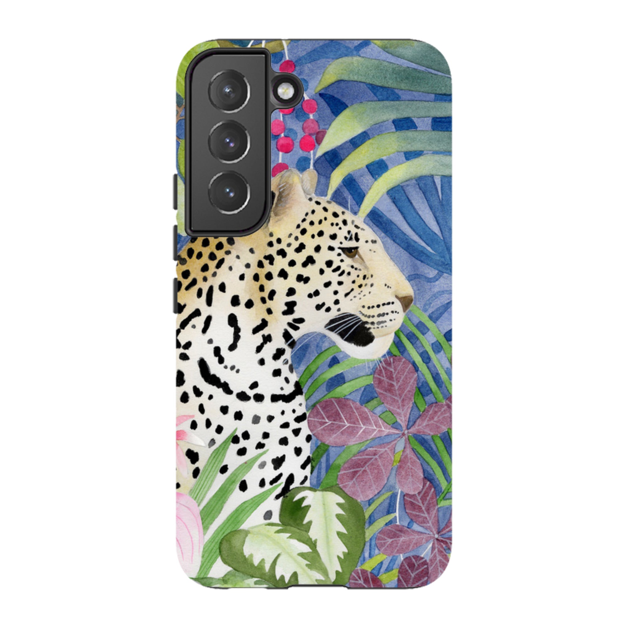 Samsung Tough Case - Blue Jungle Leopard By Bex Parkin
