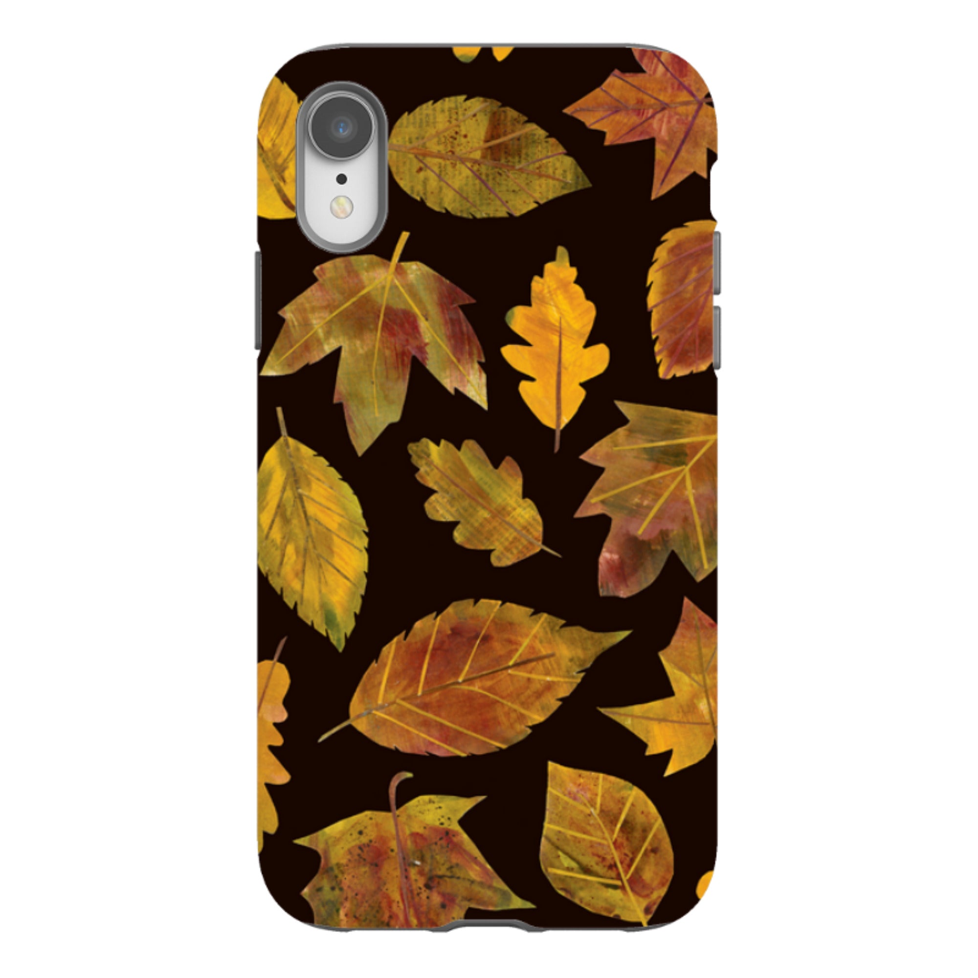 iPhone Tough Case - Autumn Textured Leaves By Tracey English