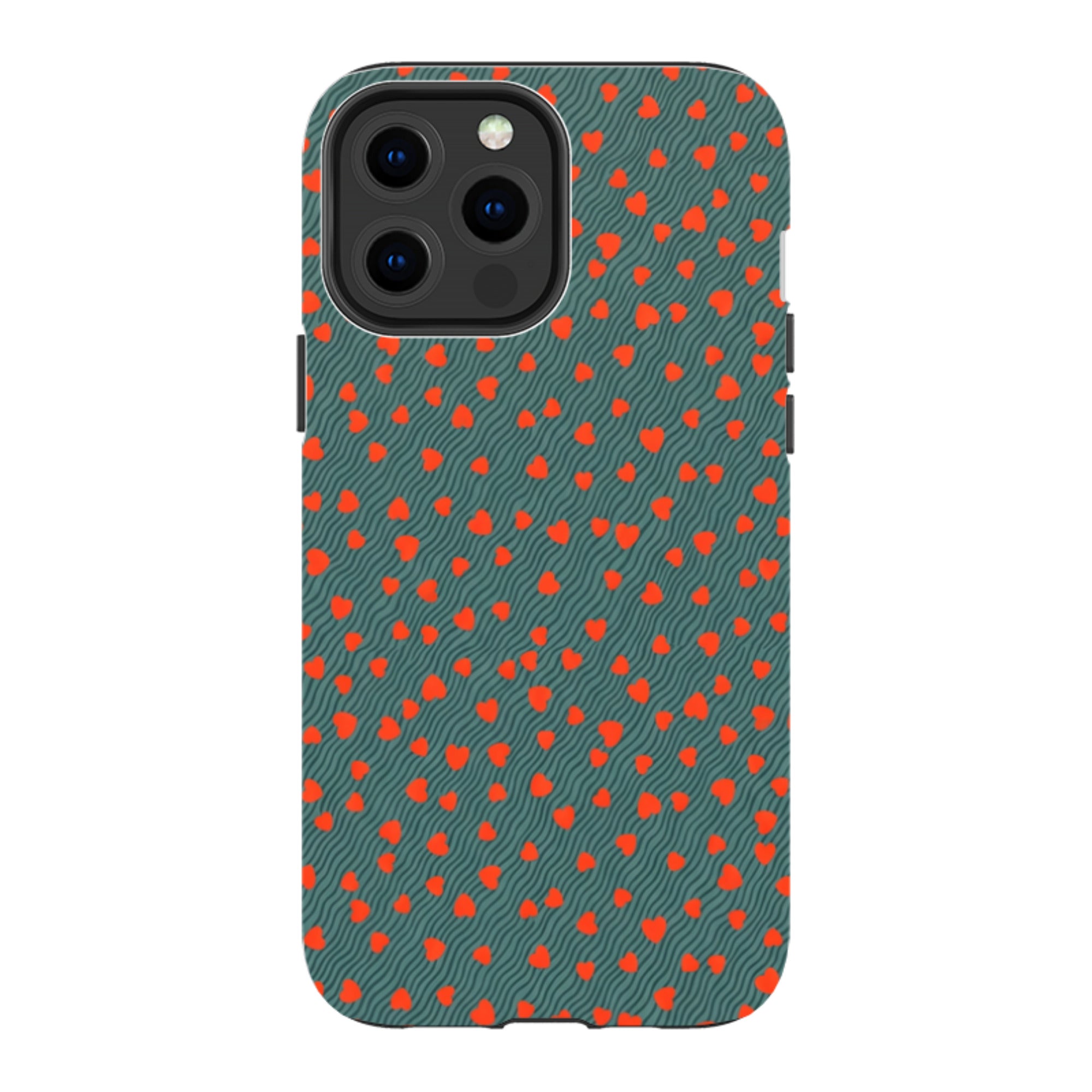 iPhone Tough Case - Red Hearts