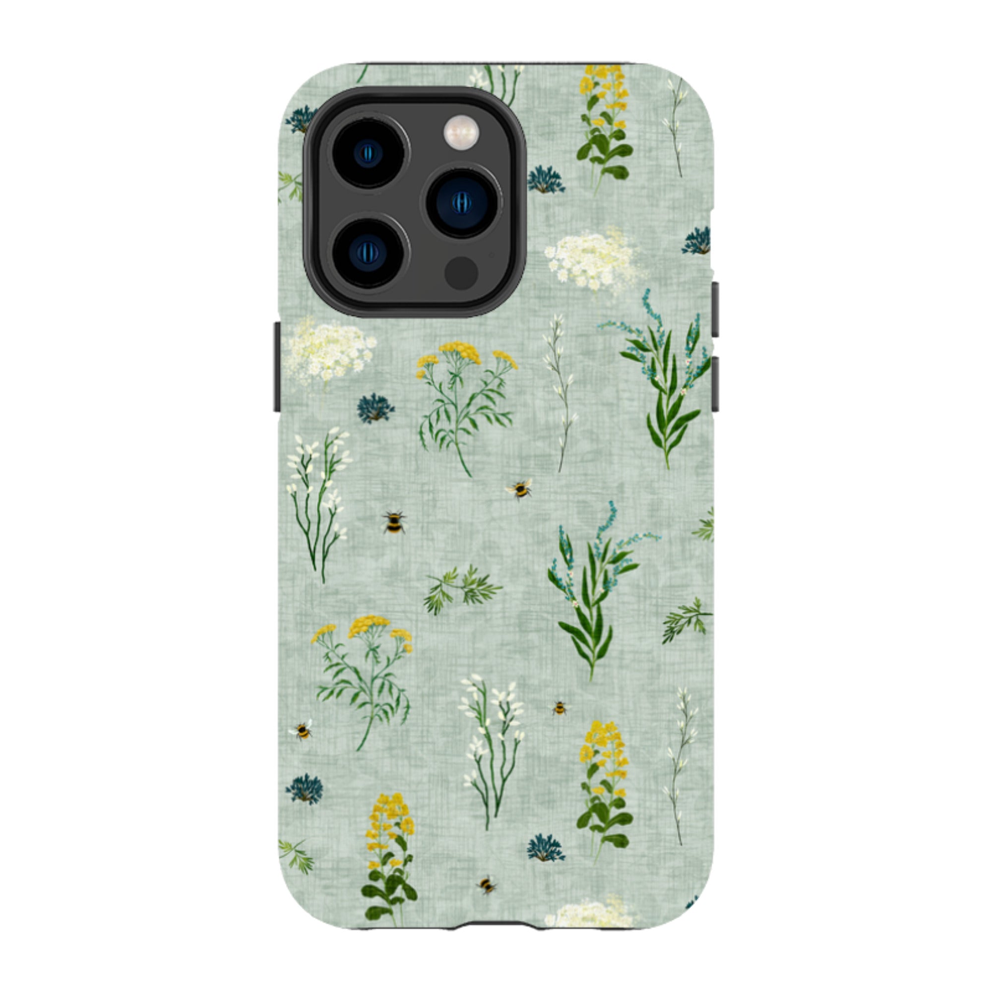 iPhone Tough Case - Song Bird Florals and Bees By Katherine Quinn