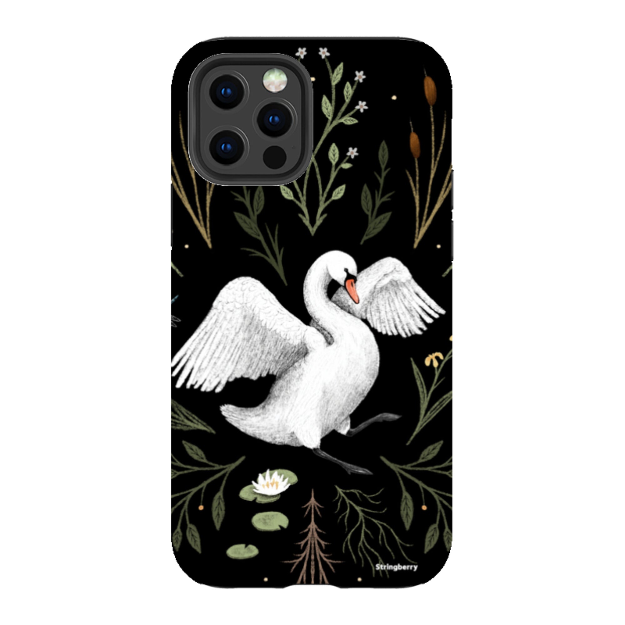 iPhone Tough Case - Swan By Anna Stead
