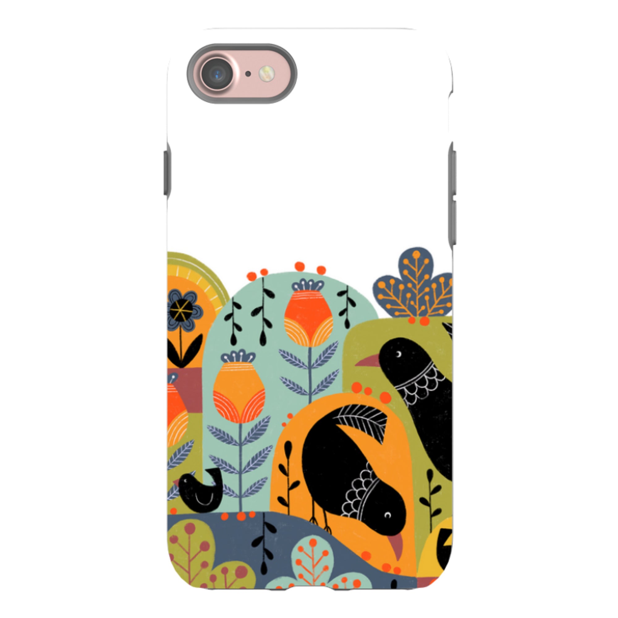 iPhone Tough Case - Folky Birds IV By Suzy Taylor