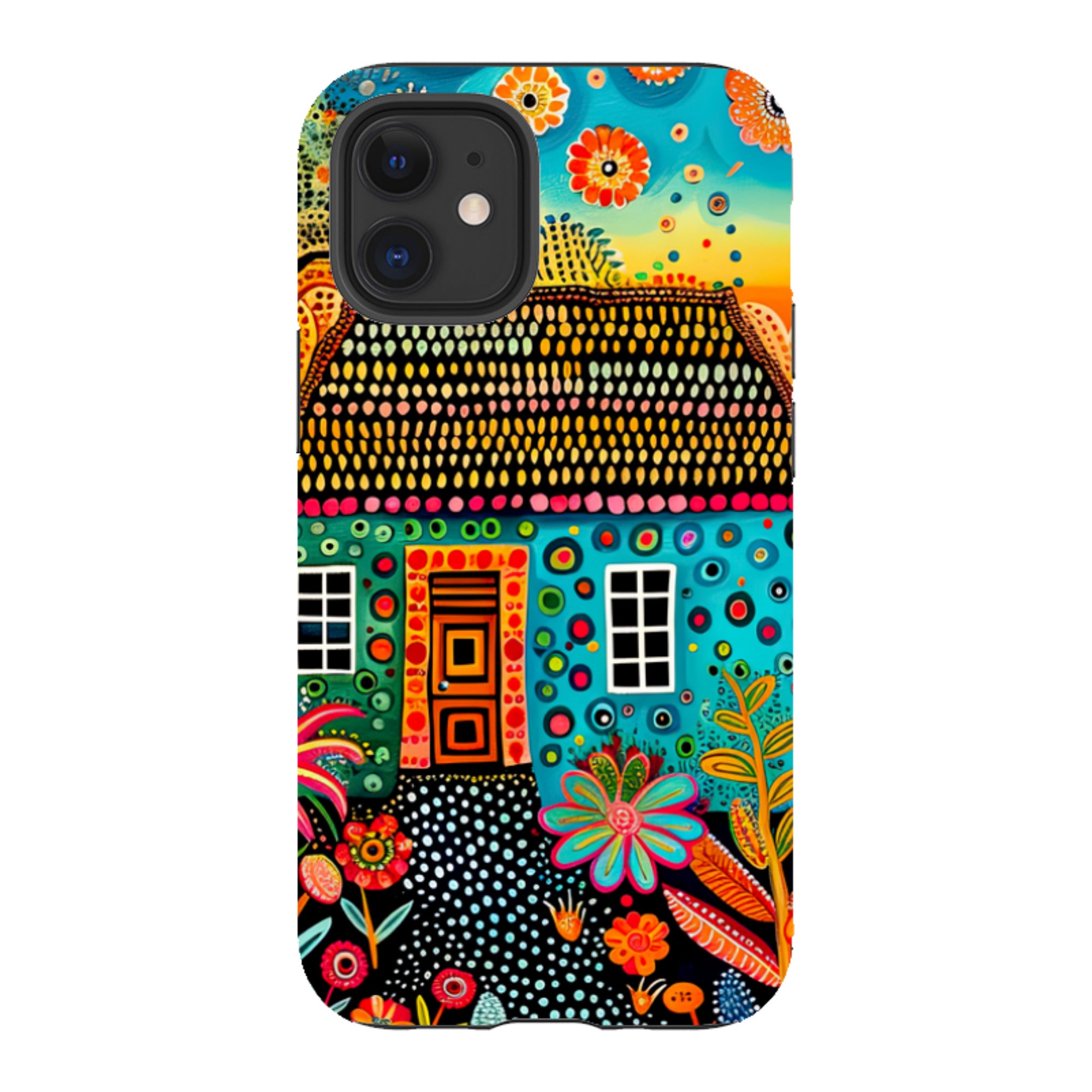 iPhone Case - Folk Art House VII