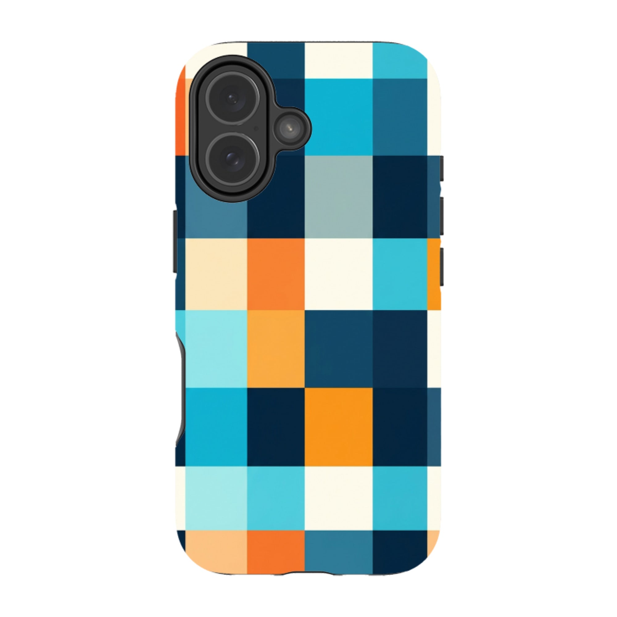 iPhone MagSafe Tough Case - Navy Blue & Orange