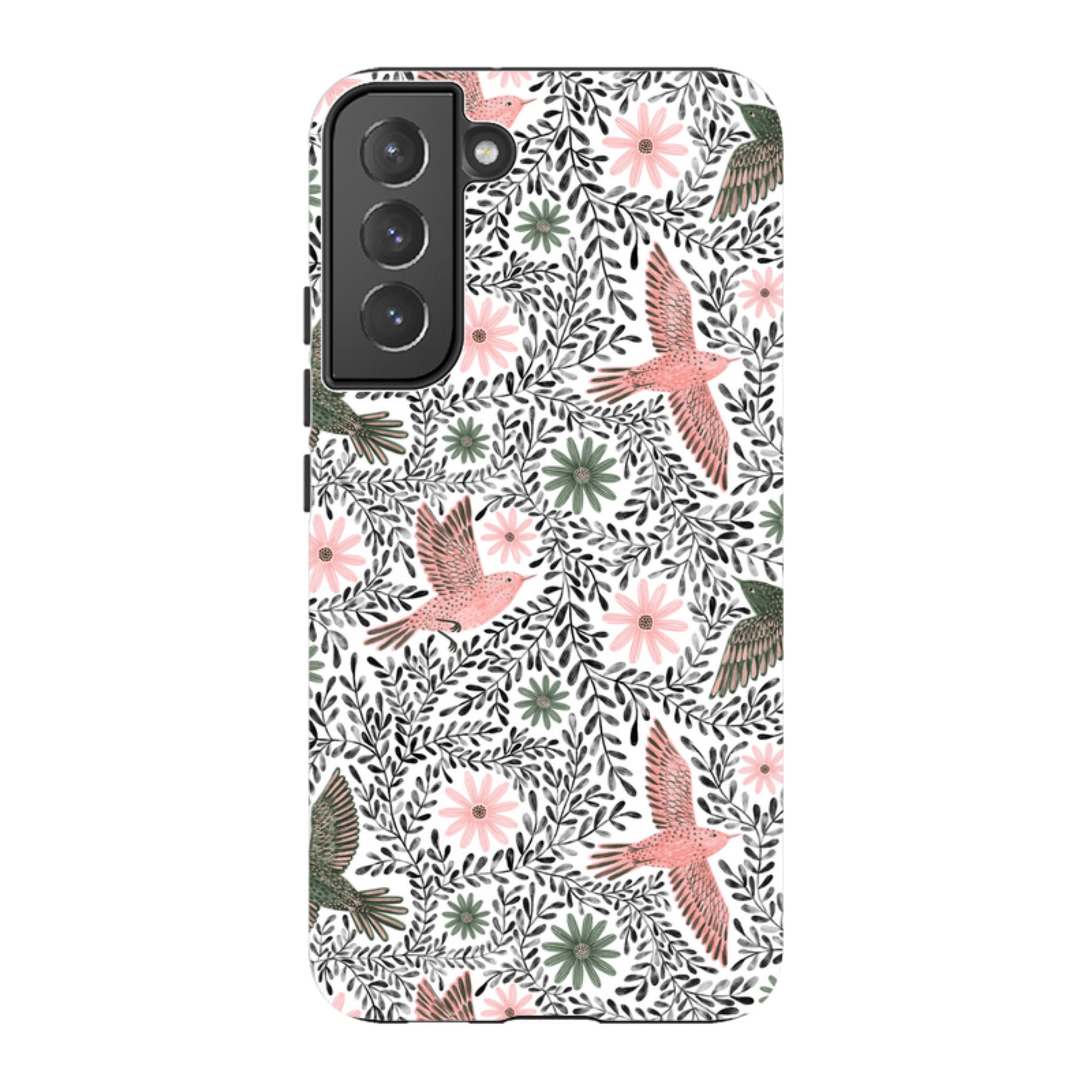 Samsung Tough Case - Bird Pattern Black By Lee Foster Wilson