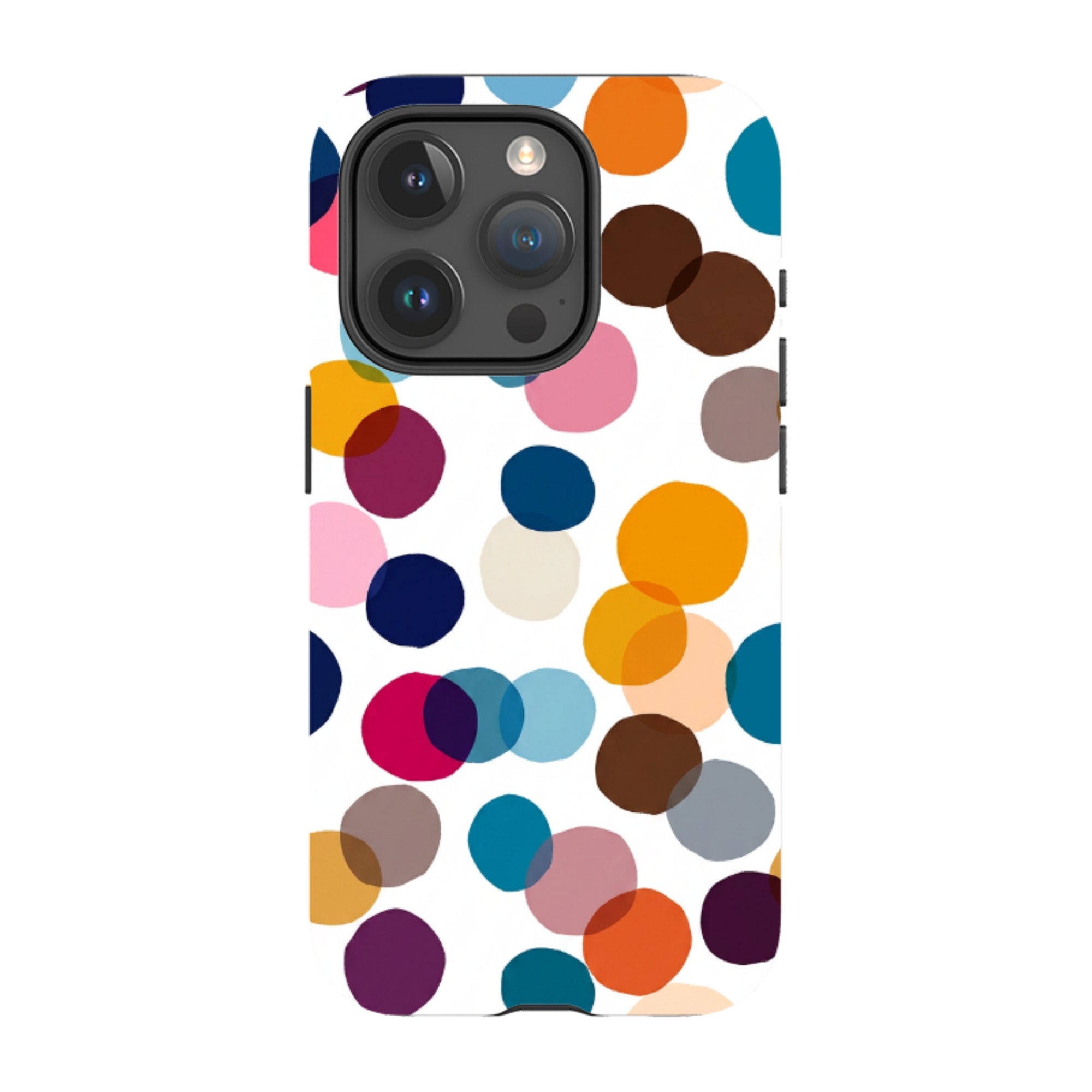 iPhone MagSafe Tough Case - Multi-Color Polka Dot