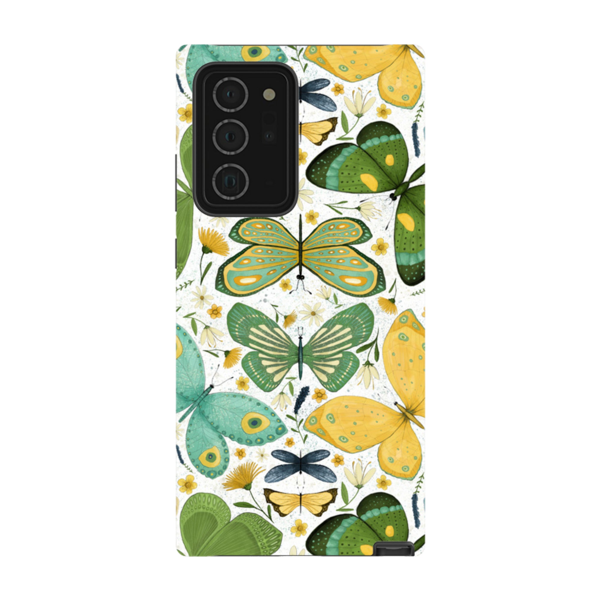 Samsung Tough Case - Green Butterflies By Maja Lindberg