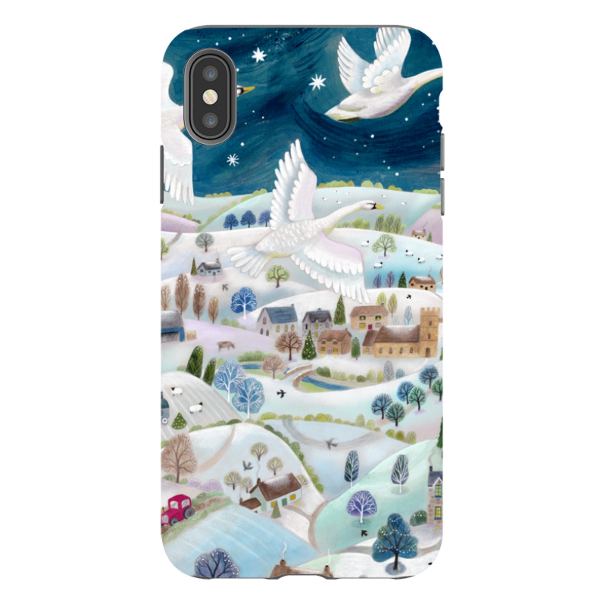 iPhone Tough Case - Winter Swans By Bex Parkin
