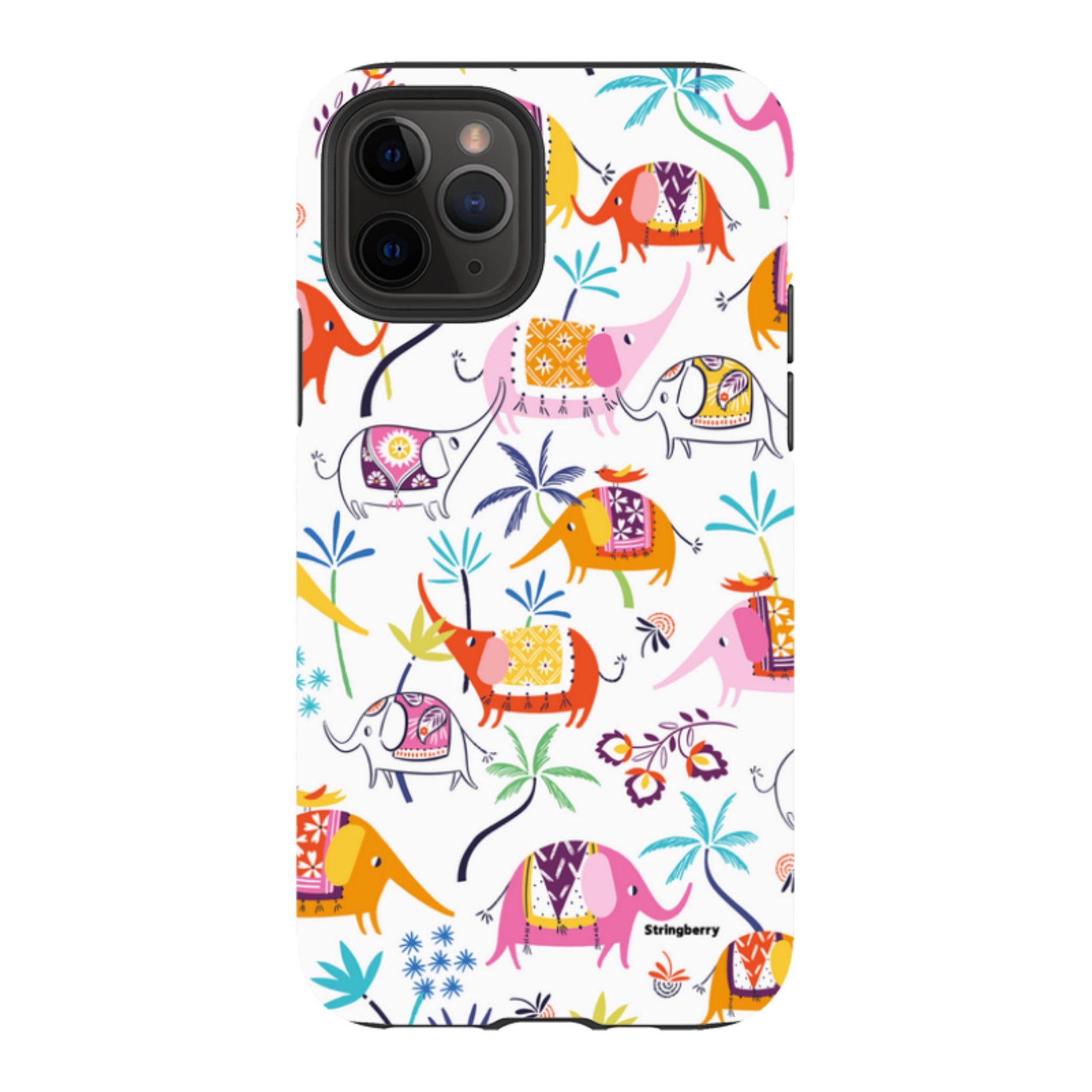 iPhone Tough Case - Elephants And Trees By Ali Brookes