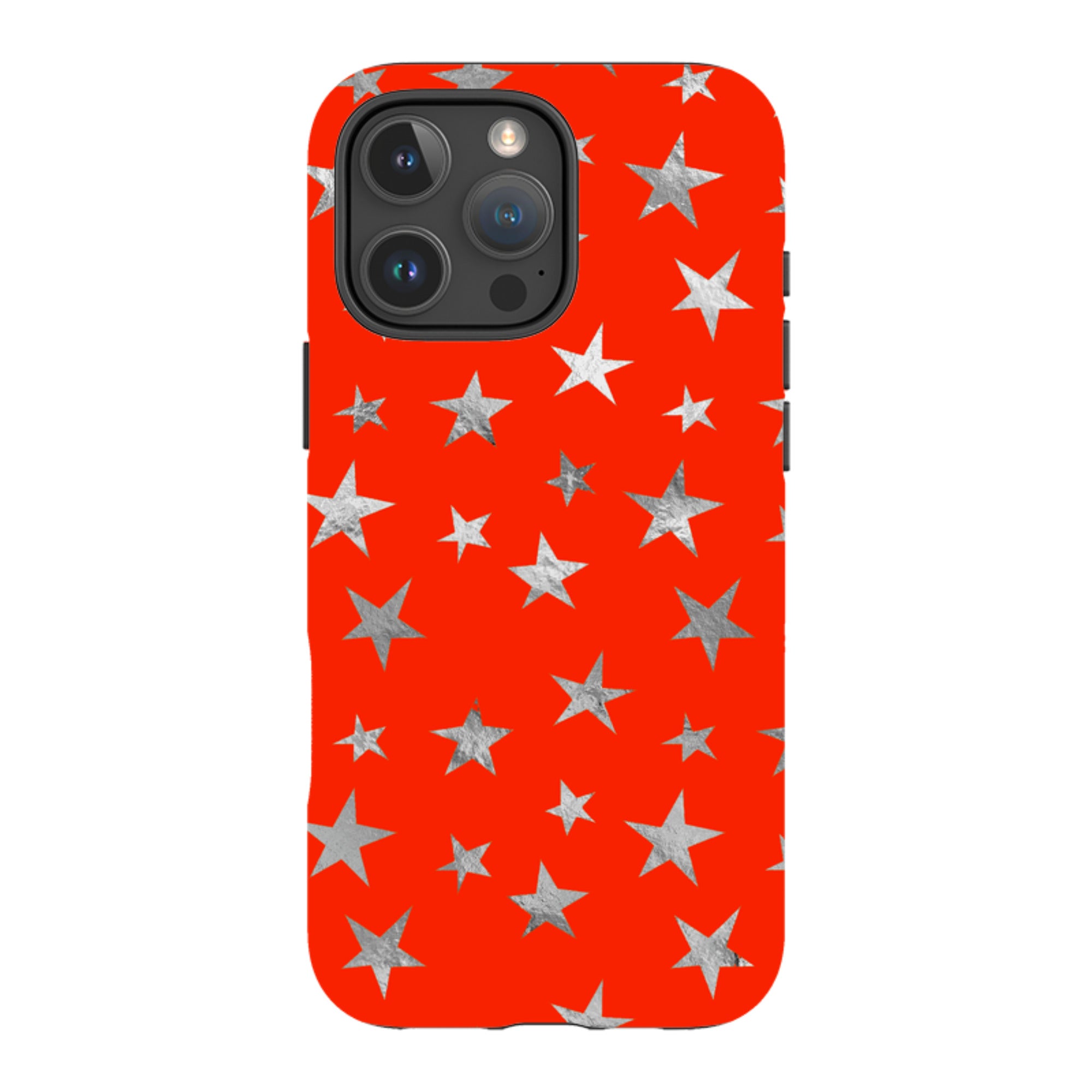 iPhone Tough Case - Red and Silver Stars