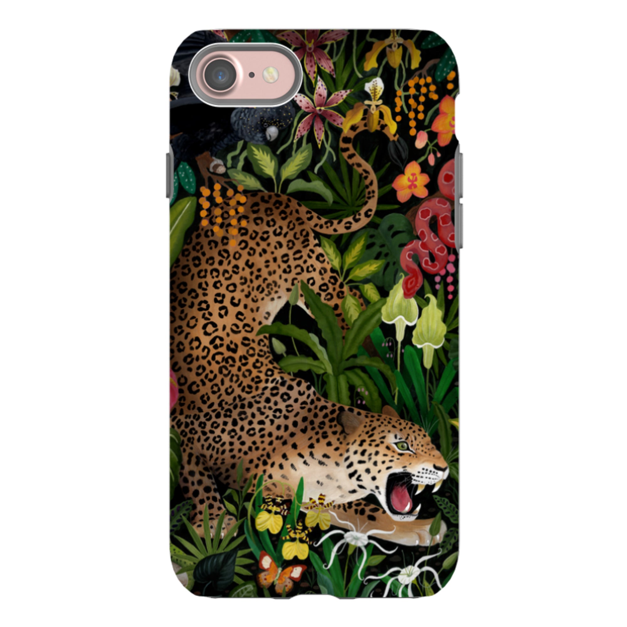 iPhone Tough Case - Roaring Leopard By Bex Parkin