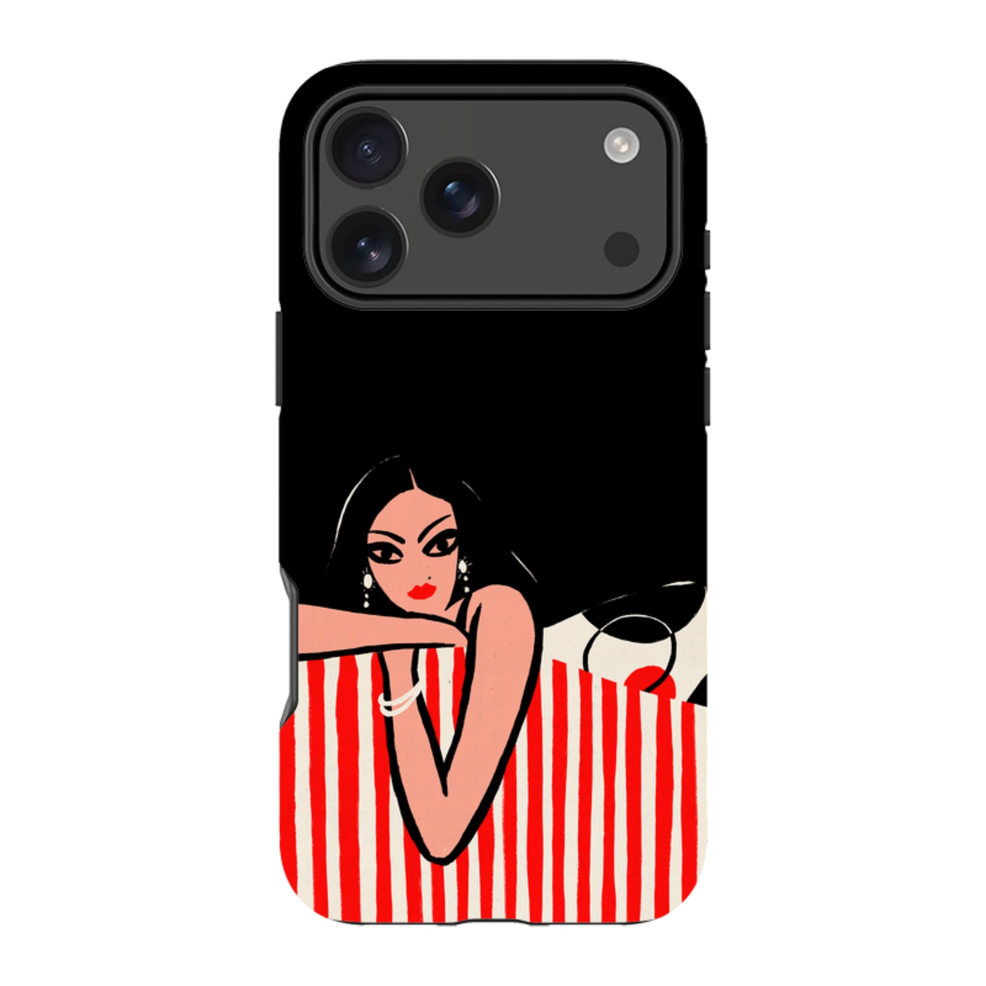 iPhone Tough Case - Red Stripe Sofa