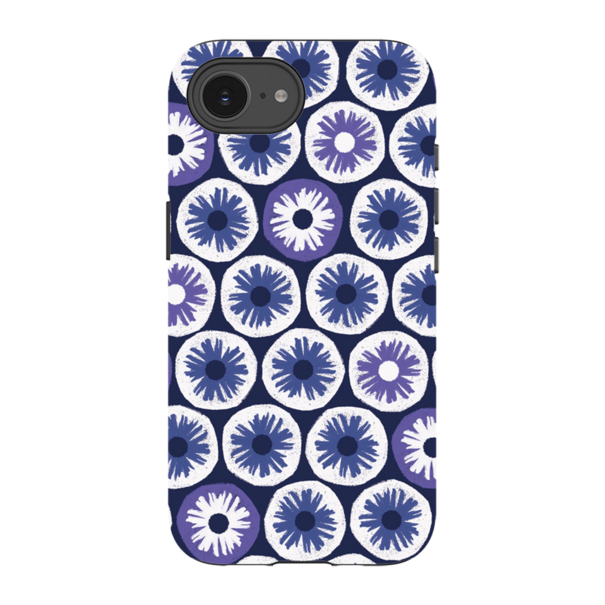 iPhone Tough Case - Penny Flowers Blue By Ali Brookes