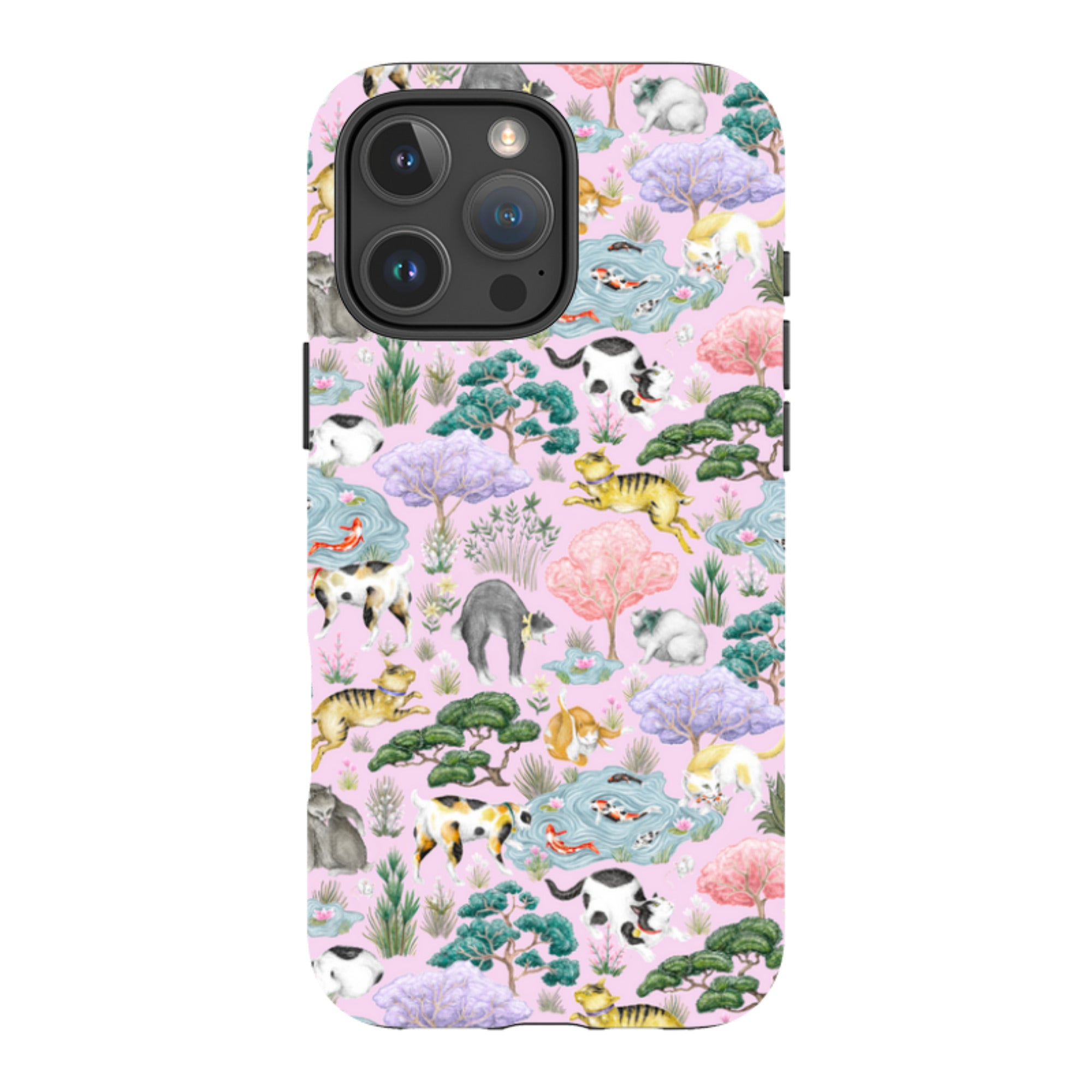 iPhone Tough Case - Cat Garden By Catherine Rowe