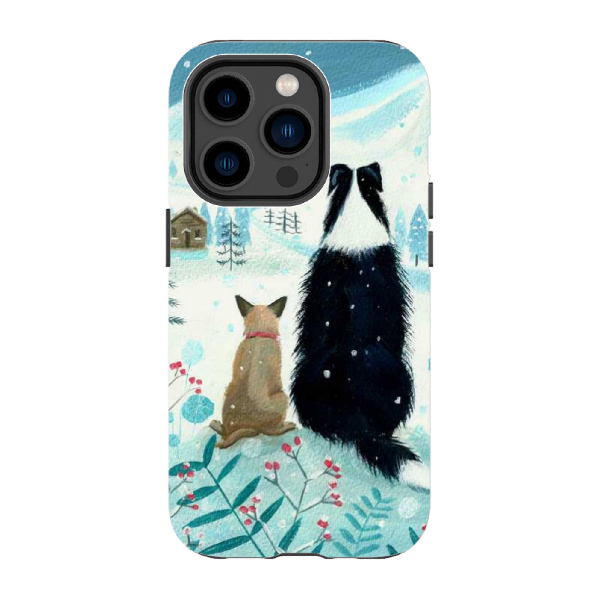 iPhone Tough Case - Dogs Xmas By Mary Stubberfield