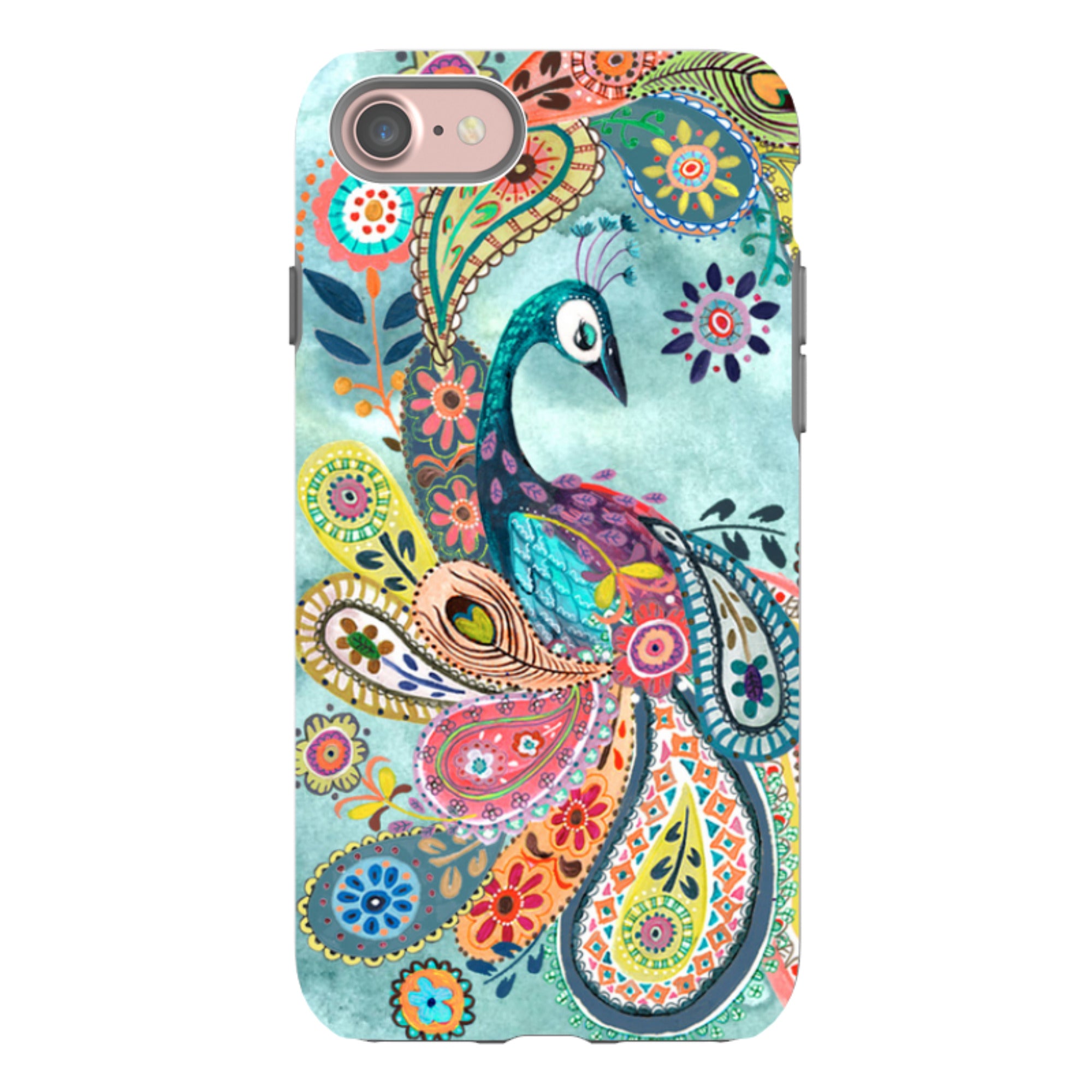 iPhone Tough Case - Peacock Dreams By Caroline Bonne Muller