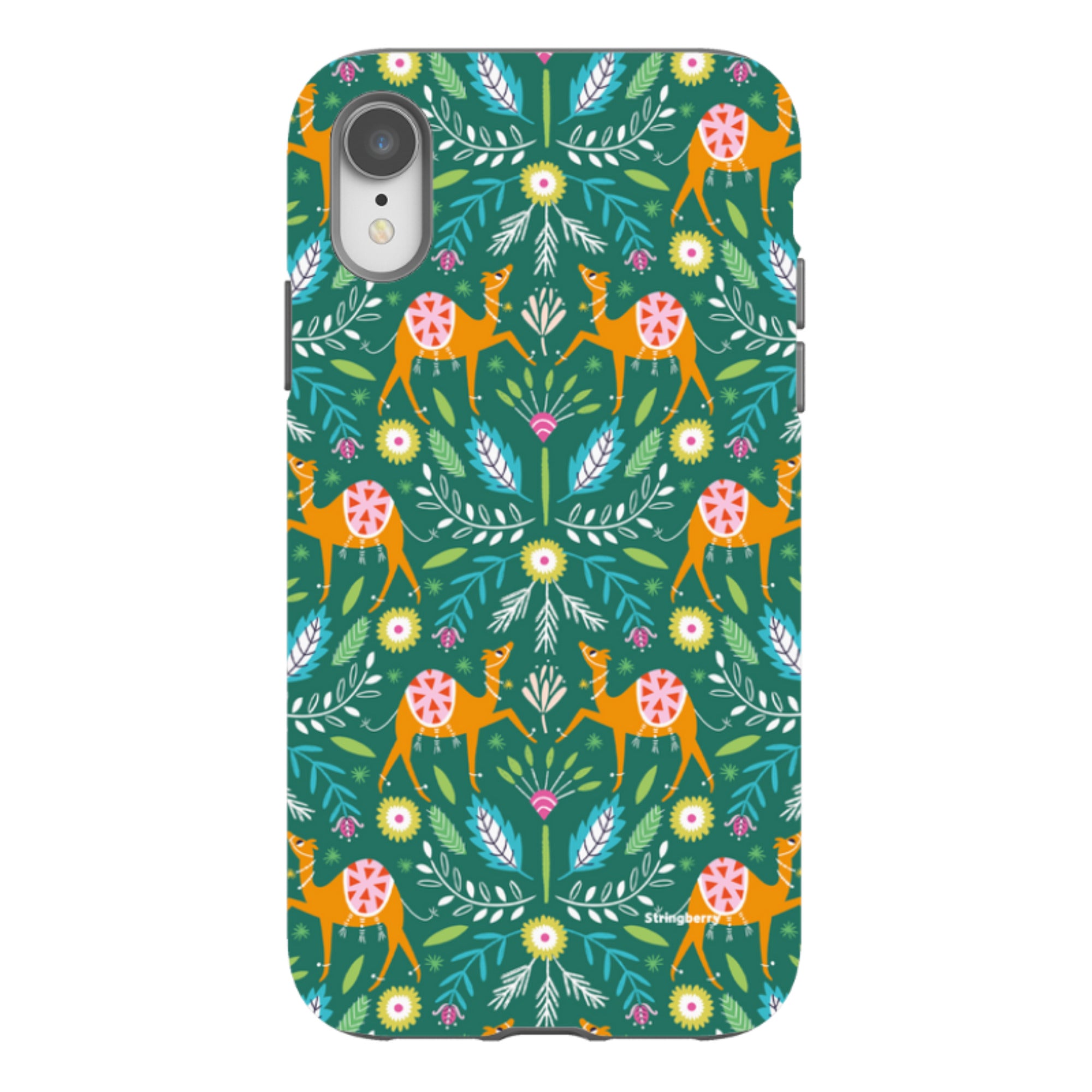 iPhone Tough Case - Camel Damask By Ali Brookes