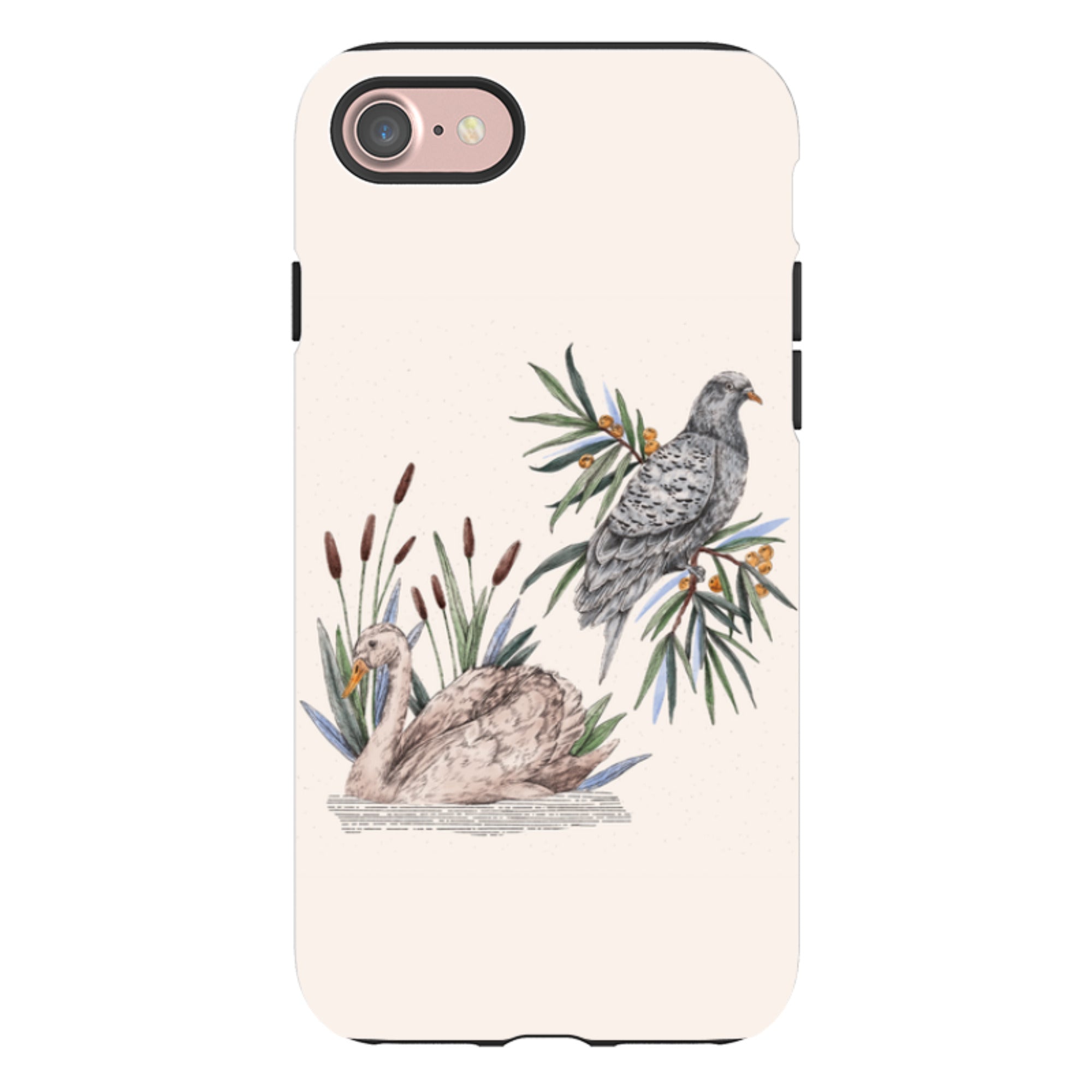iPhone Tough Case - Swan Pigeon By Jade Mosinski