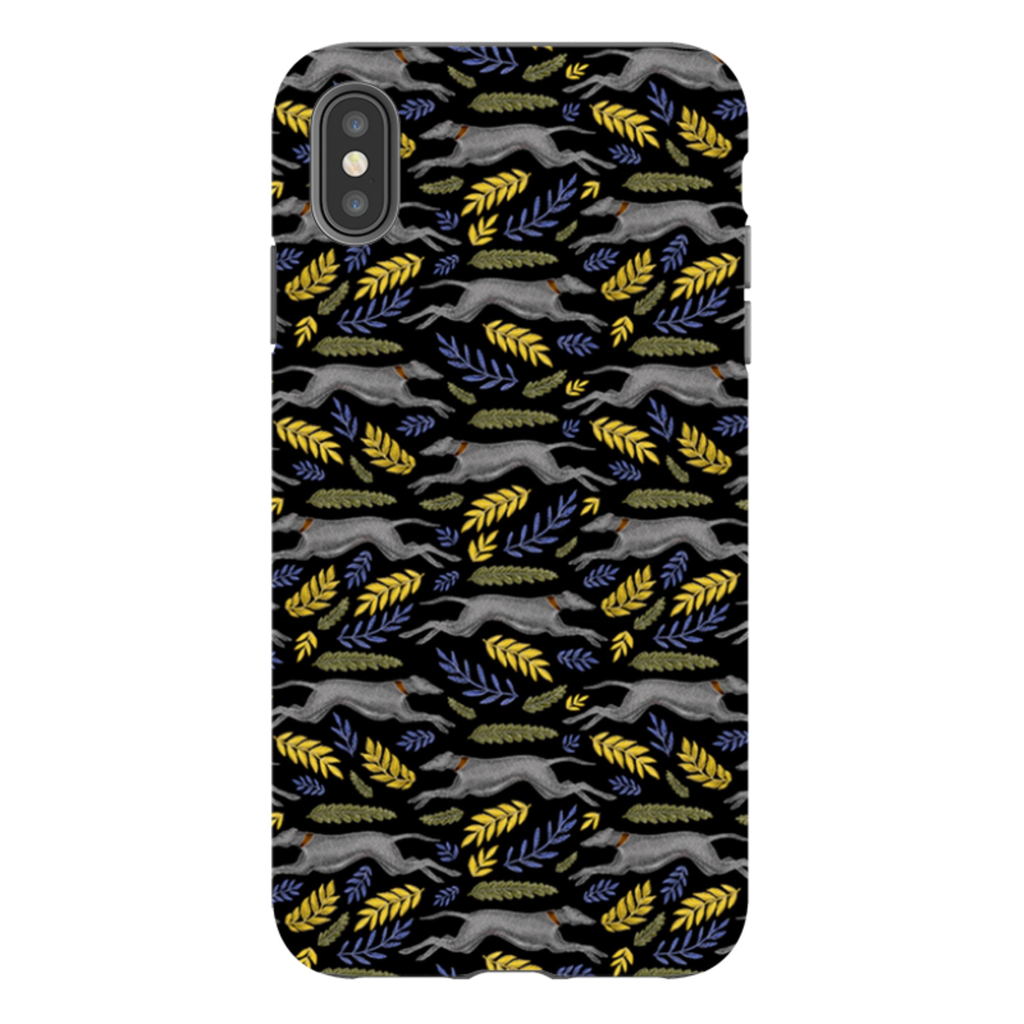 iPhone Tough Case - Greyhound Pattern By Catherine Rowe
