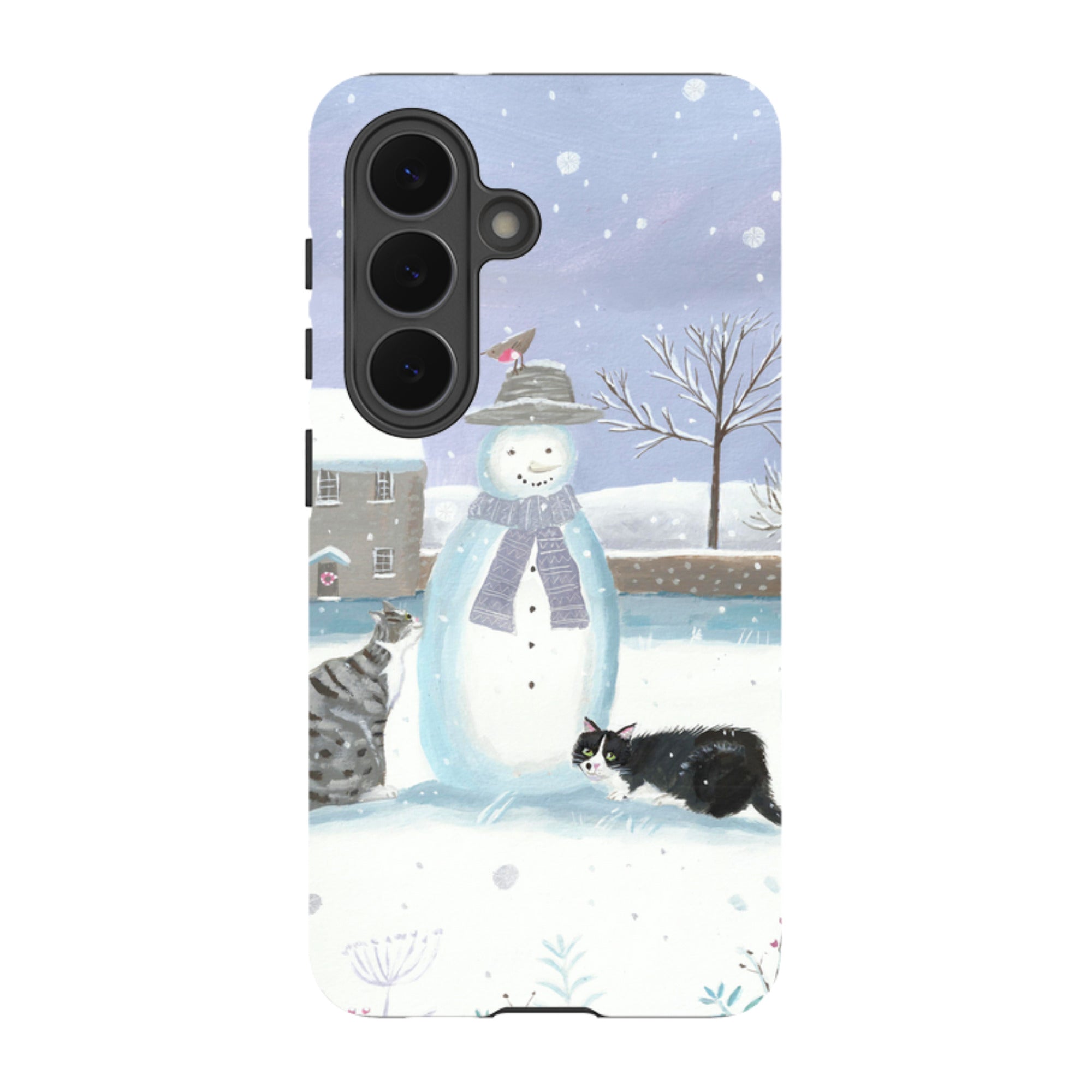 Samsung Tough Case - Snowman And Cats By Mary Stubberfield