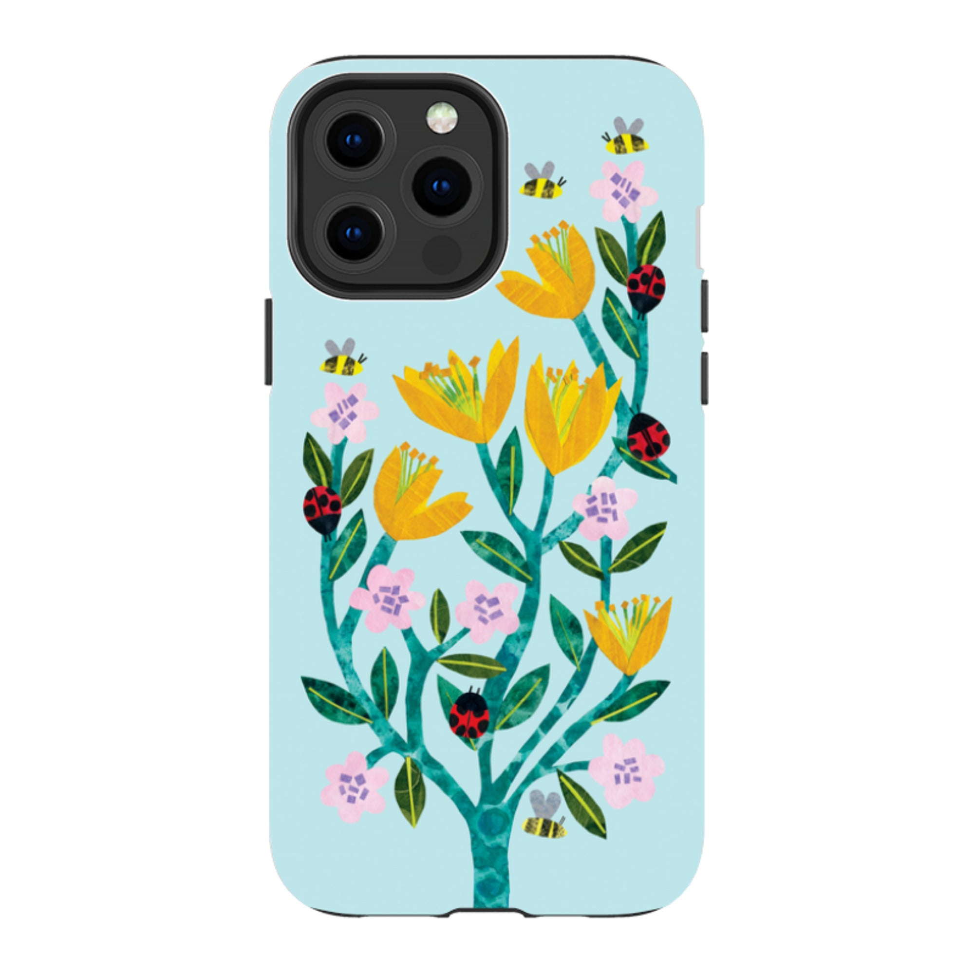 iPhone MagSafe Tough Case - Blossom and Ladybirds By Tracey English