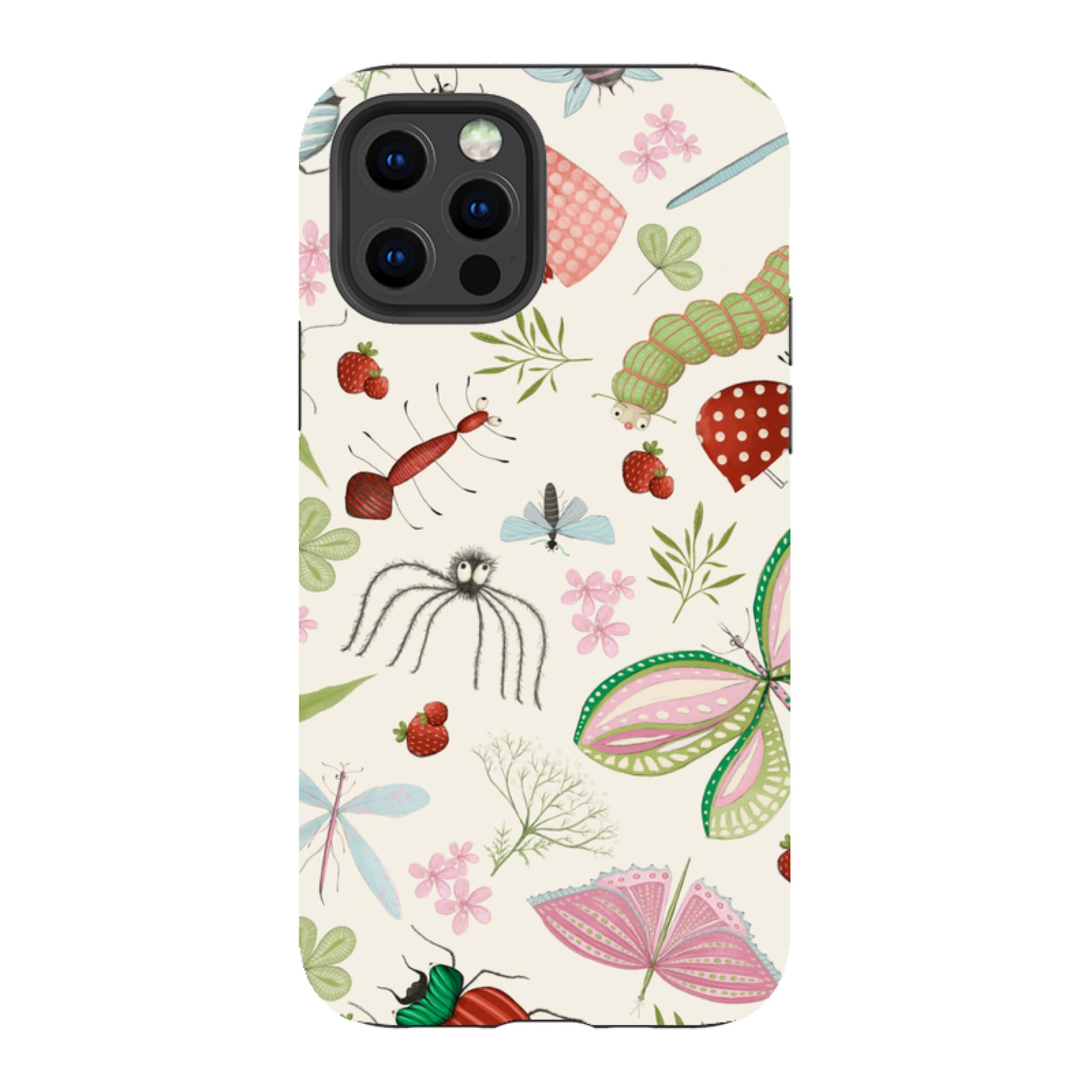 iPhone Tough Case - Insects Pattern By Maja Lindberg