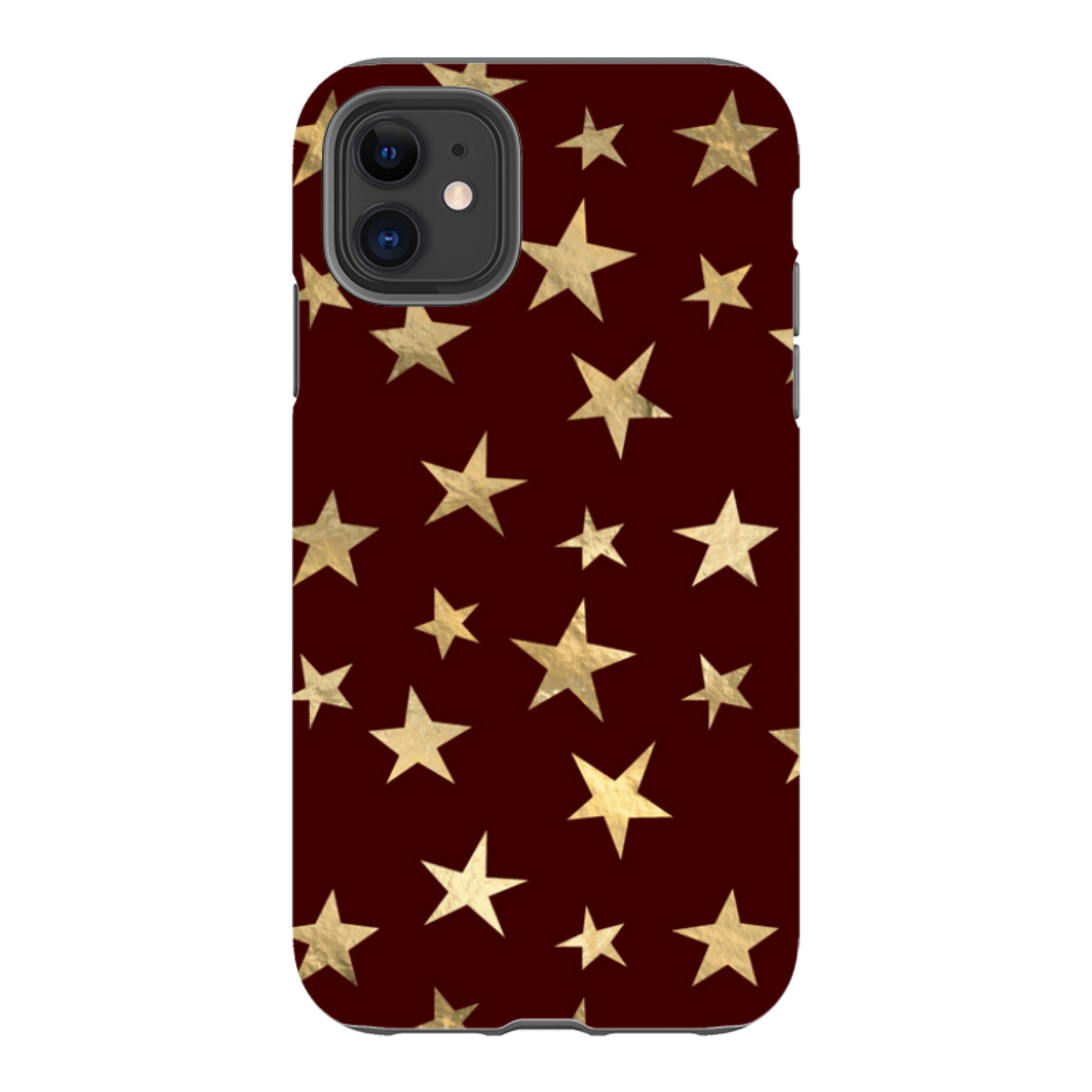iPhone Tough Case - Brown and Gold Stars
