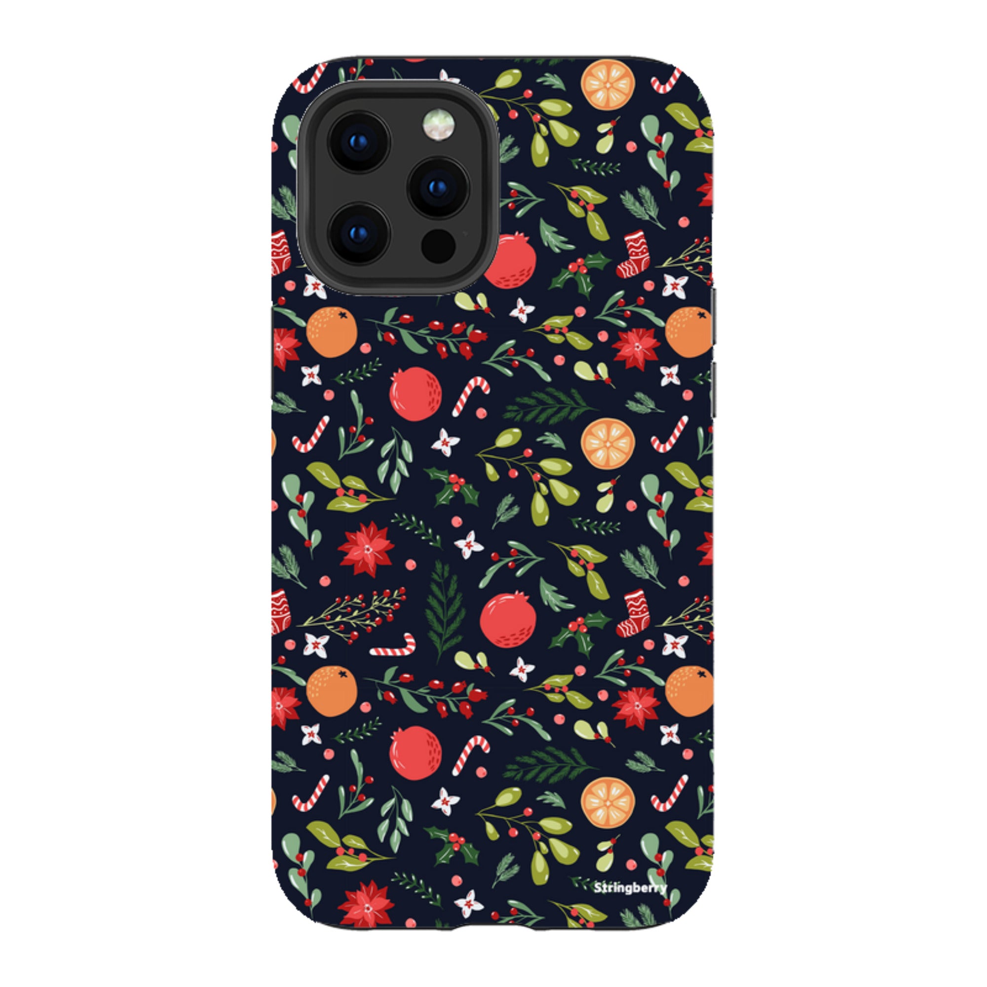 iPhone Tough Case - Oranges and Candy Canes II