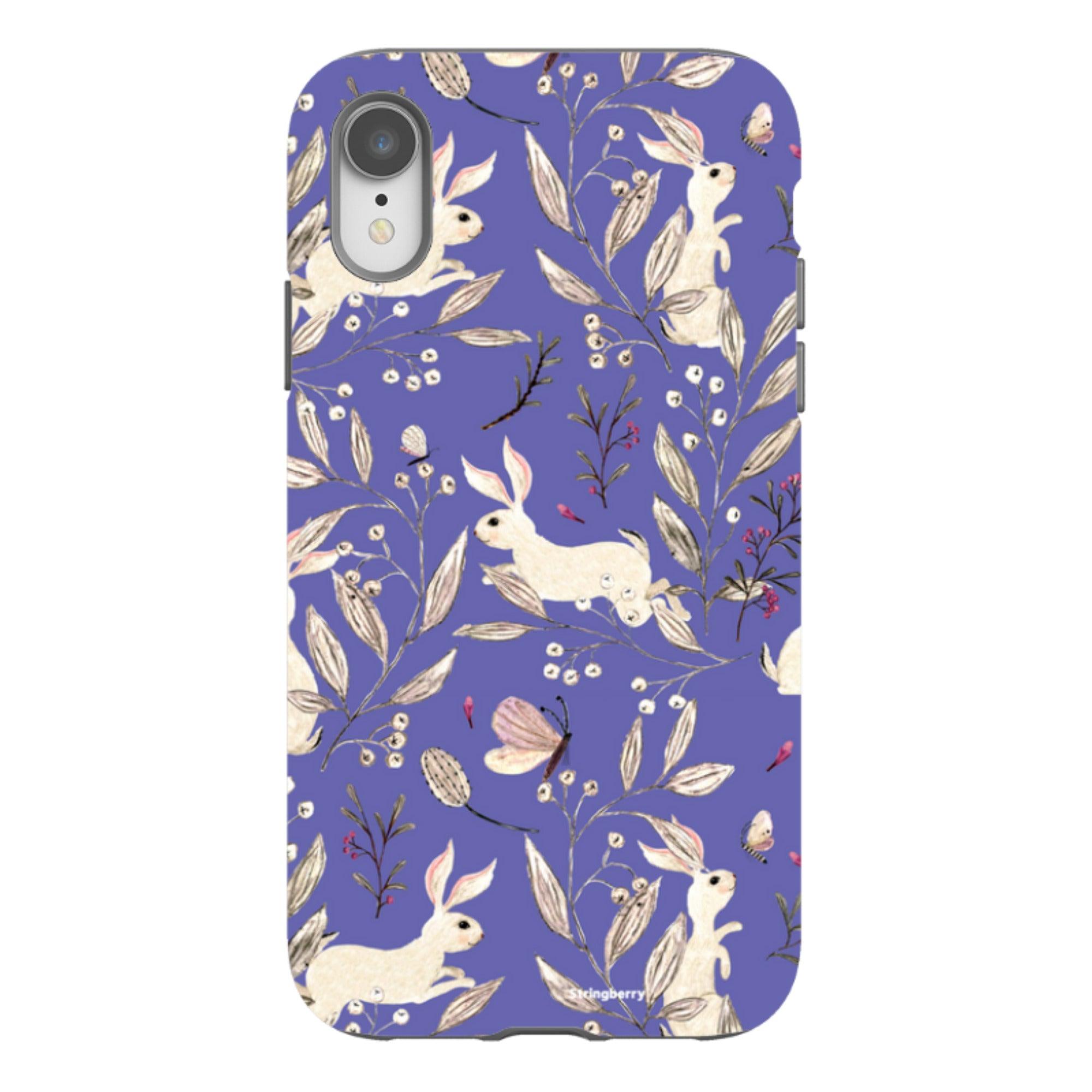 iPhone Tough Case - Bunnies Periwinkle By Katherine Quinn