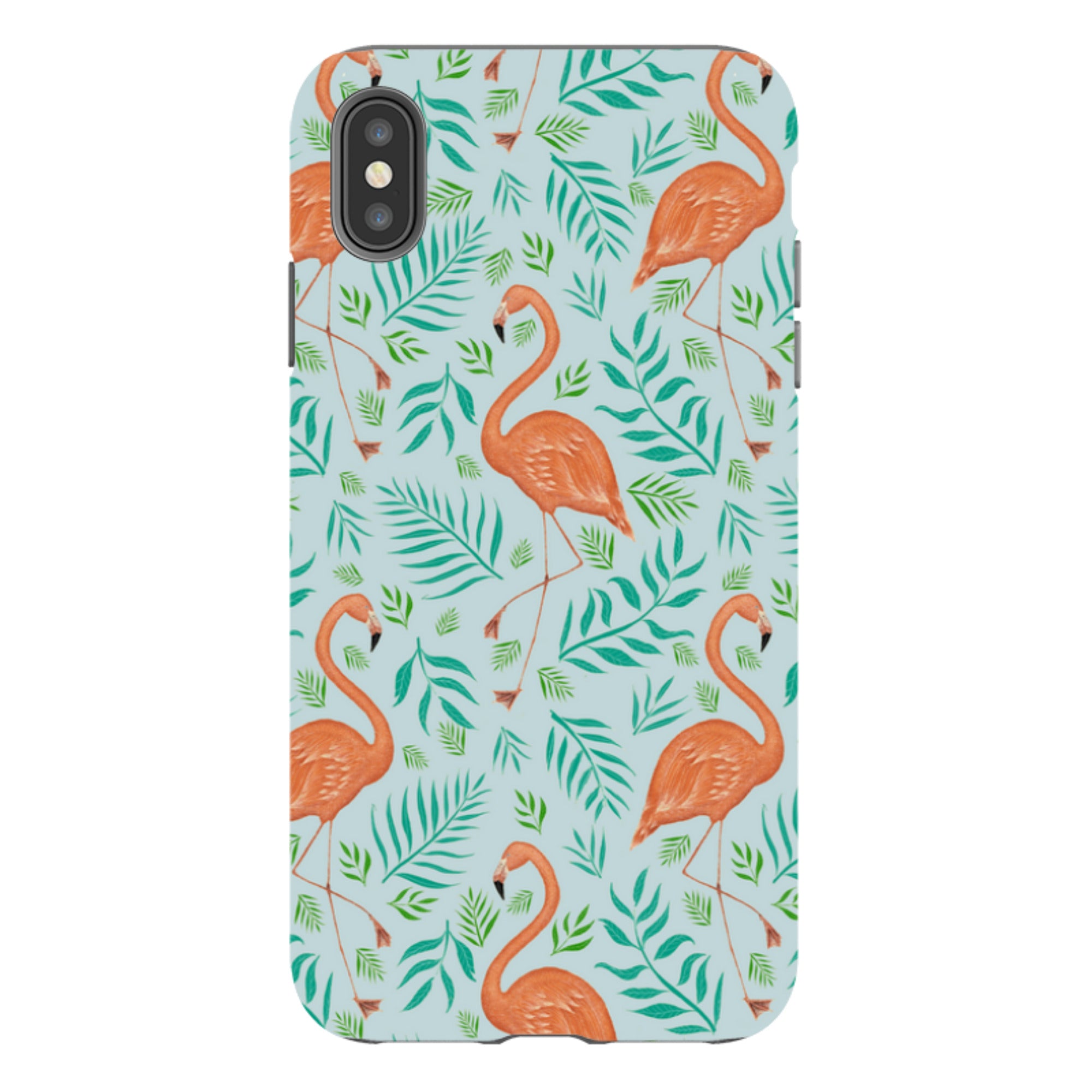 iPhone Tough Case - Flamingo Pattern By Catherine Rowe