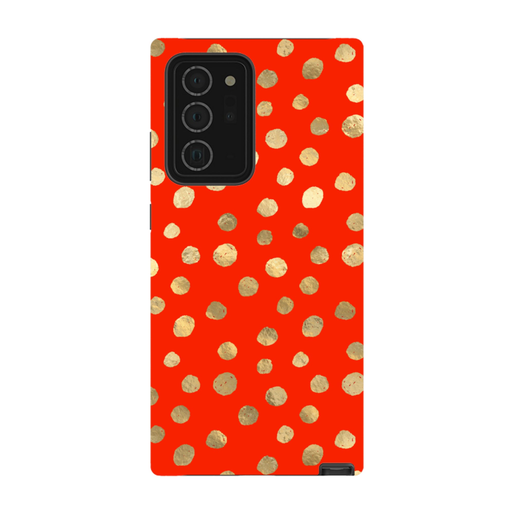 Samsung Tough Case - Red and Golden Dots