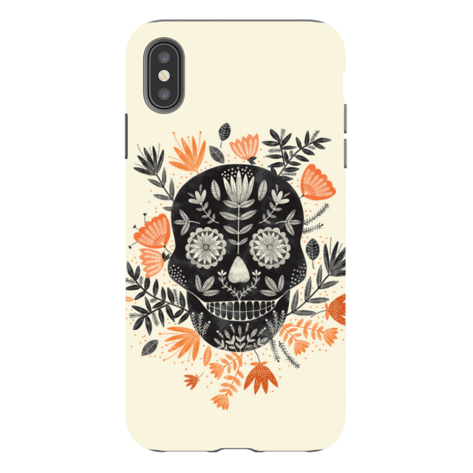 iPhone Tough Case - Sugar Skull Cream By Jade Mosinski