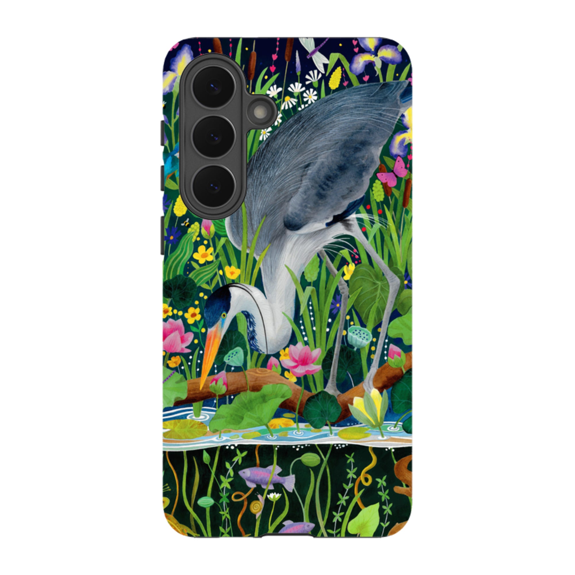 Samsung Tough Case - Heron Fishing By Bex Parkin