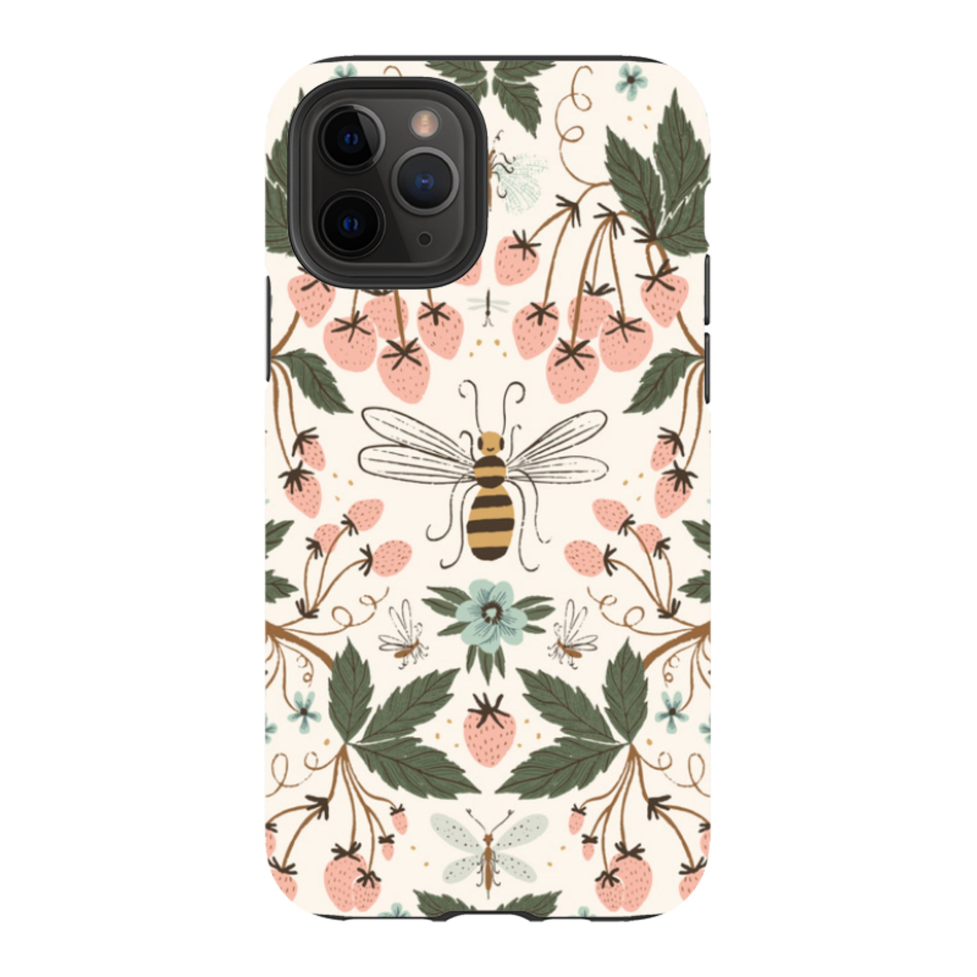 iPhone Tough Case - Bugs And Berries By Meghann Rader