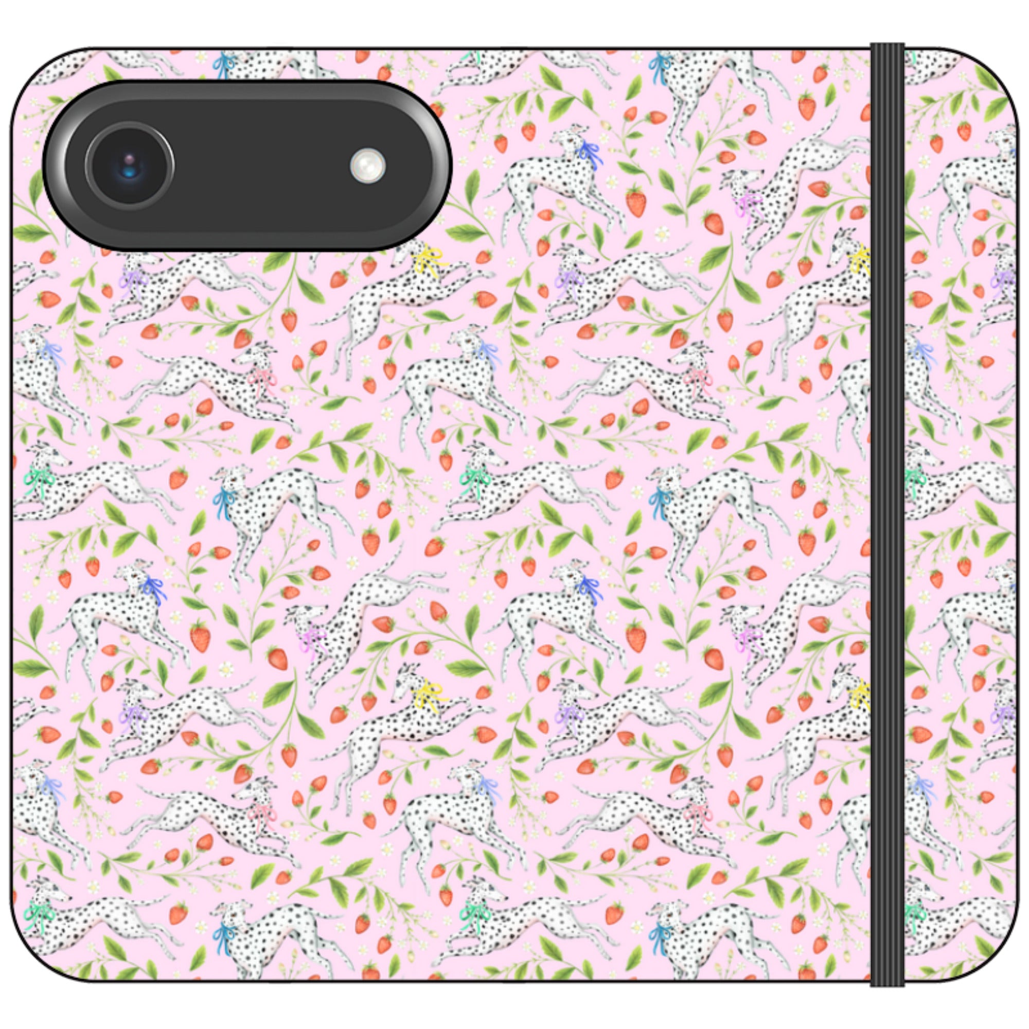 Spots and Strawbs Wallet Case By Catherine Rowe