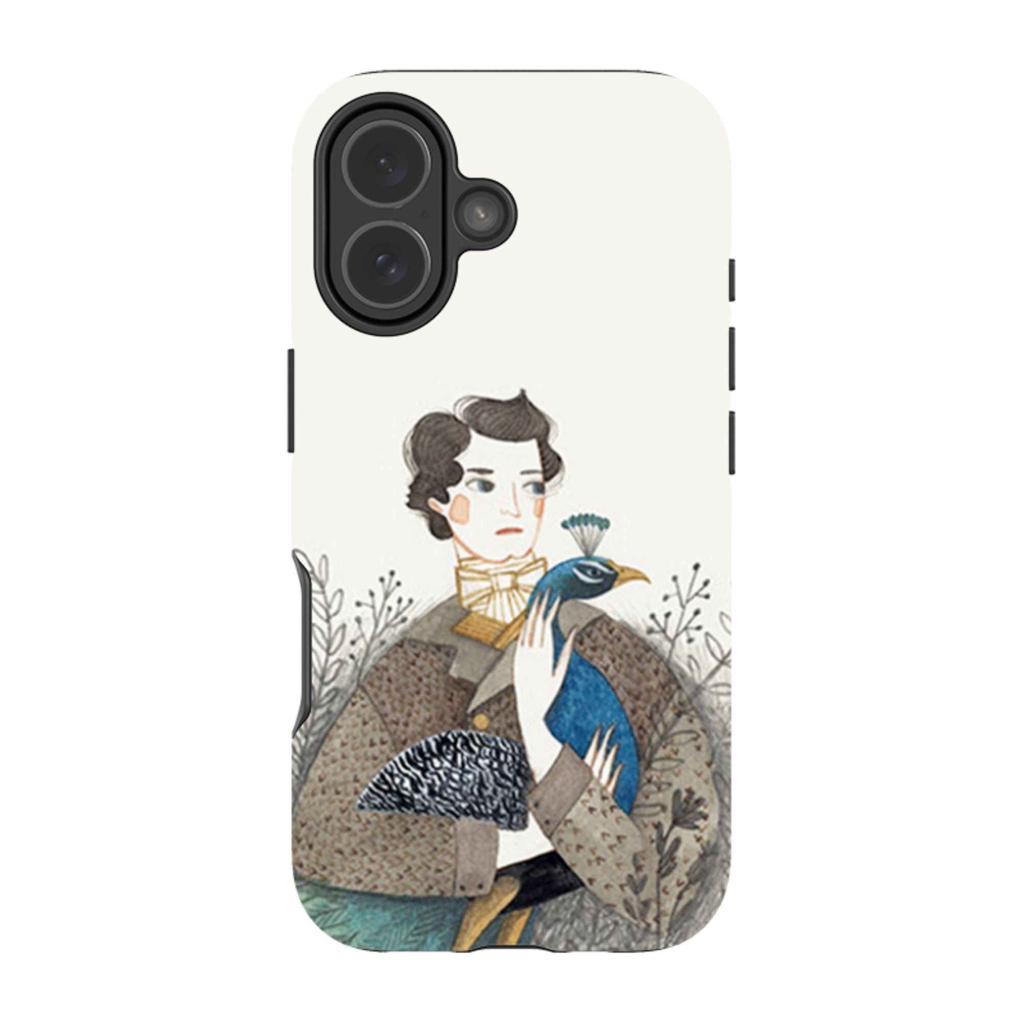 iPhone Tough Case - Man With Peacock By Meghann Rader