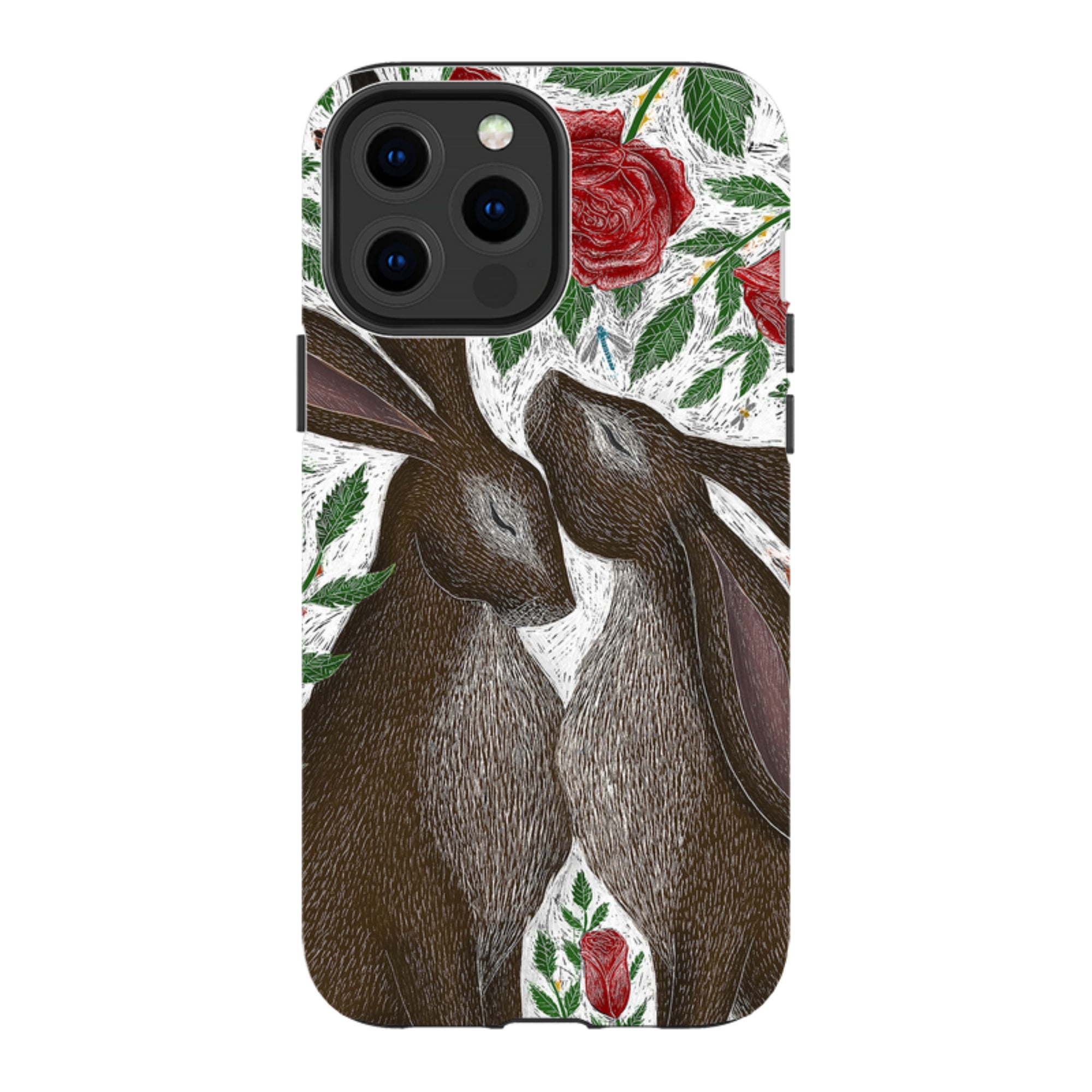 iPhone Tough Case - Hares And Red Roses By Catherine Rowe