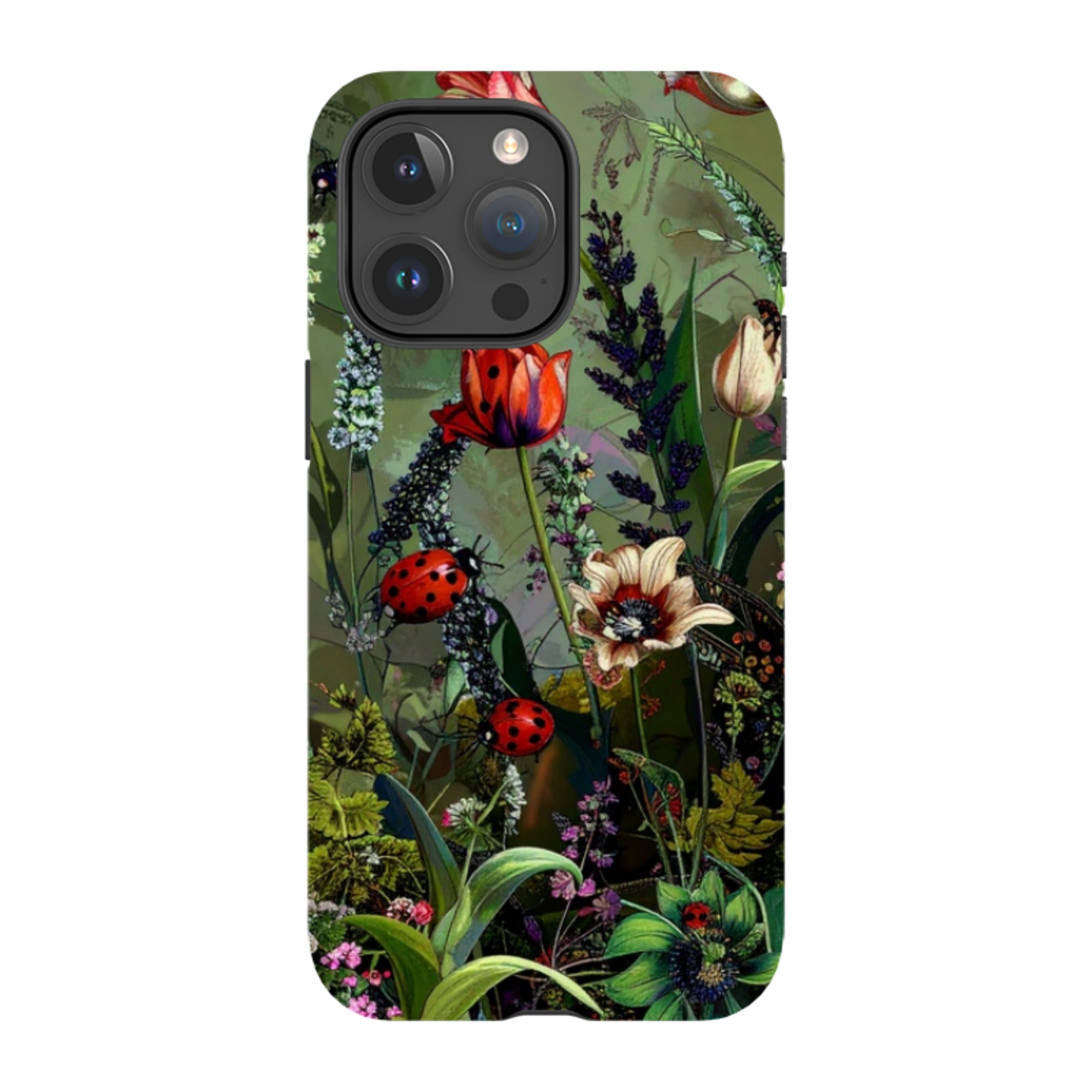 iPhone Tough Case - Green Vyne Ladybirds
