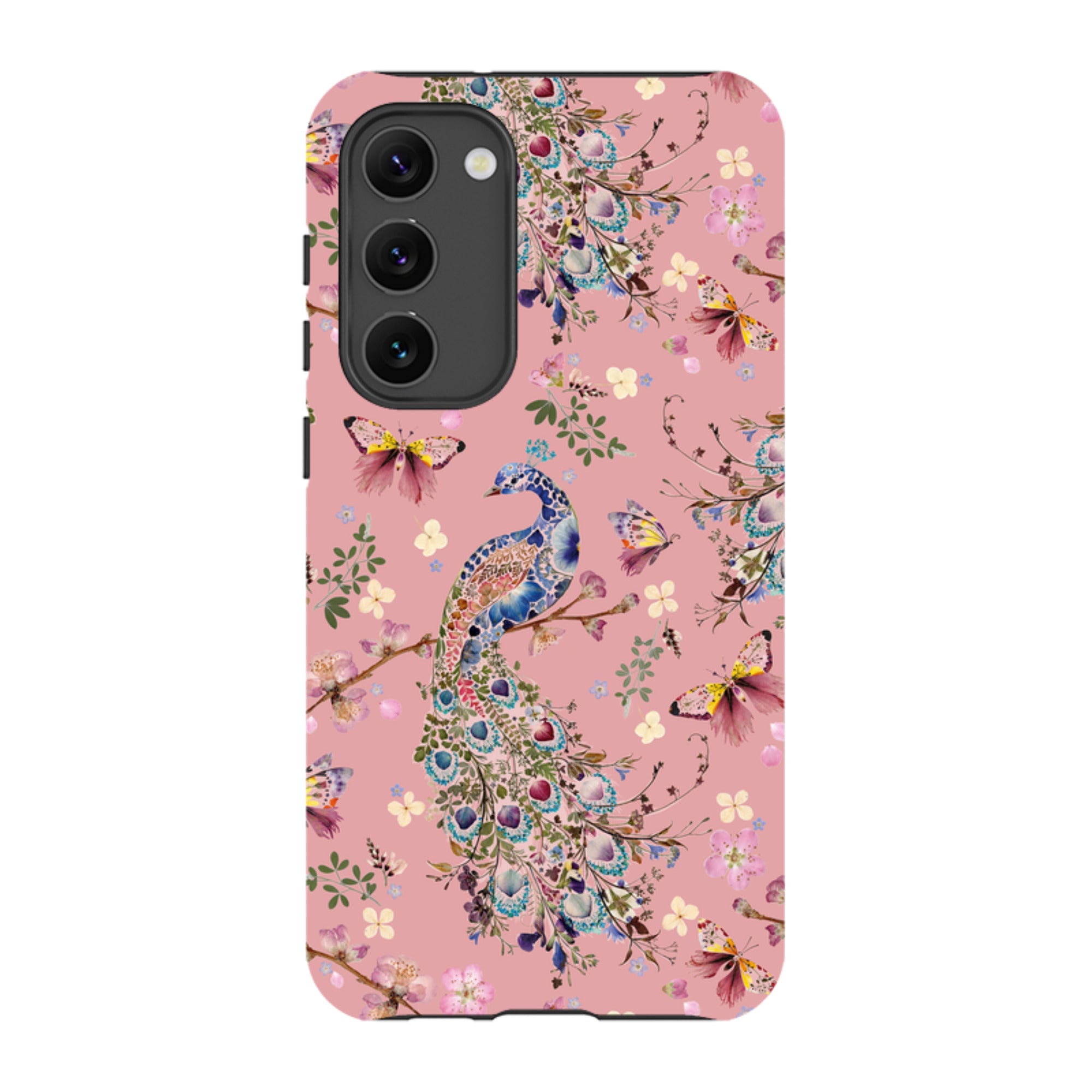 Samsung Tough Case - Peacock and Cherry Blossoms Lupine By Helen Ahpornsiri