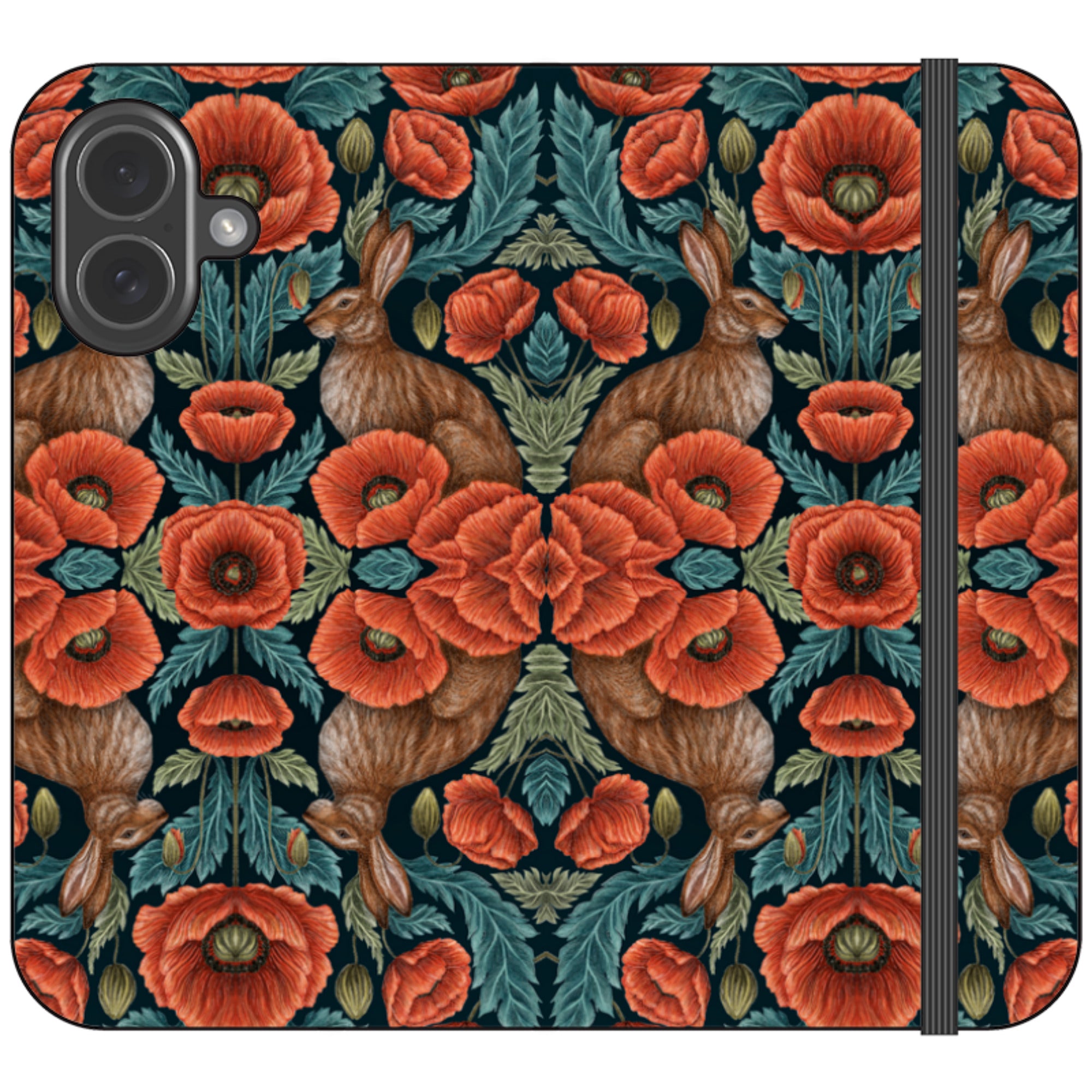 Poppy Red Wallet Case By Catherine Rowe