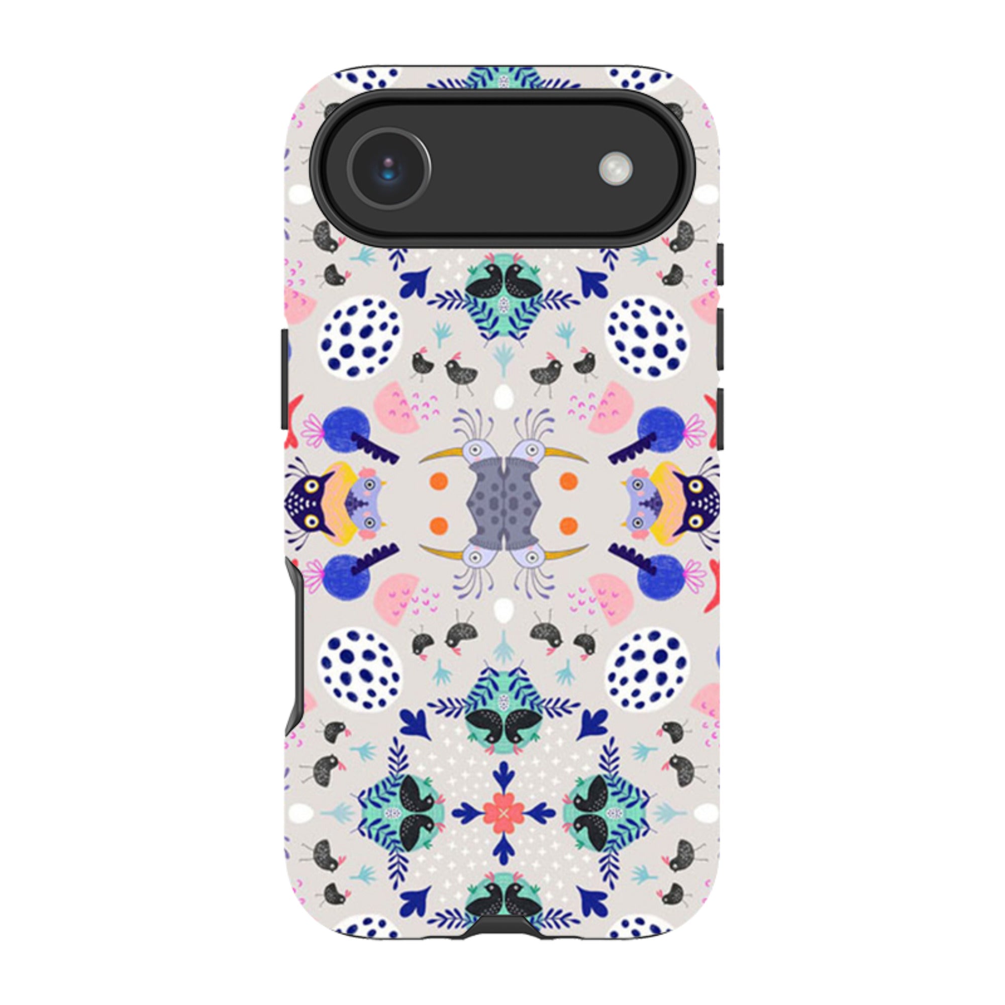 iPhone Tough Case - Crazy Bird Pattern By Mia Underwood