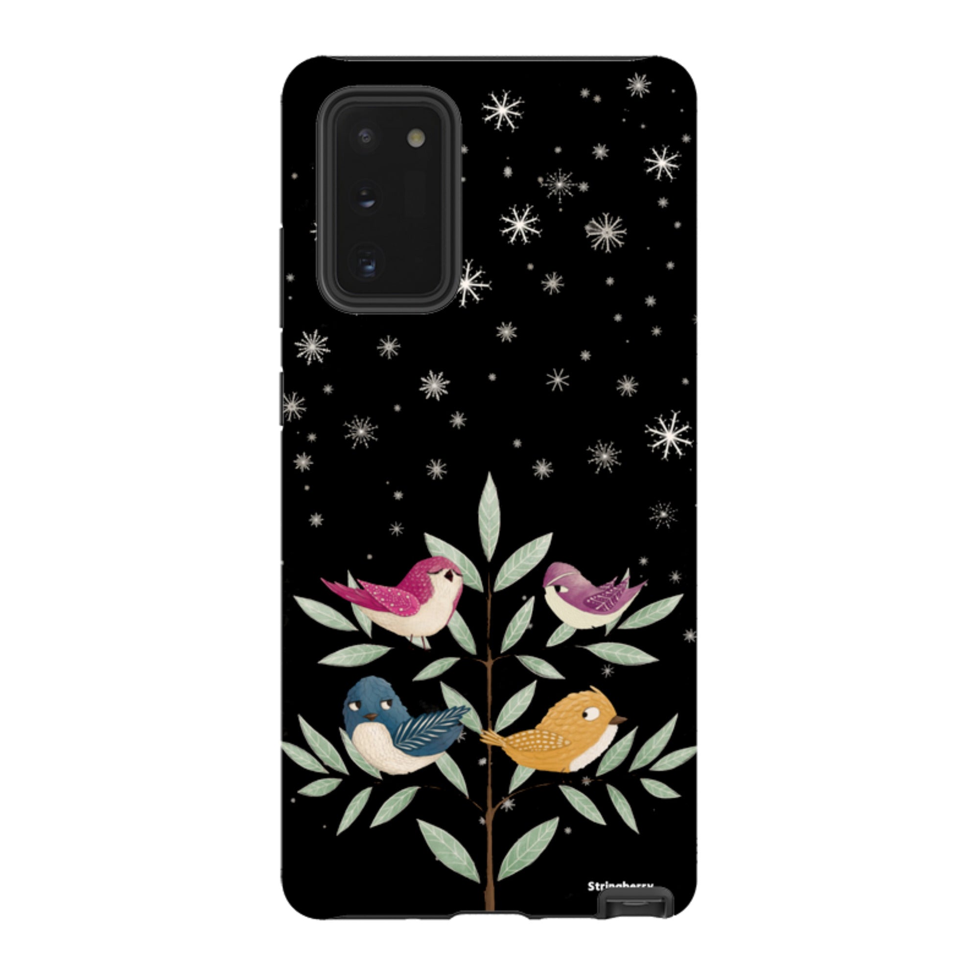 Samsung Tough Case - Garden Birds Black By Maja Lindberg