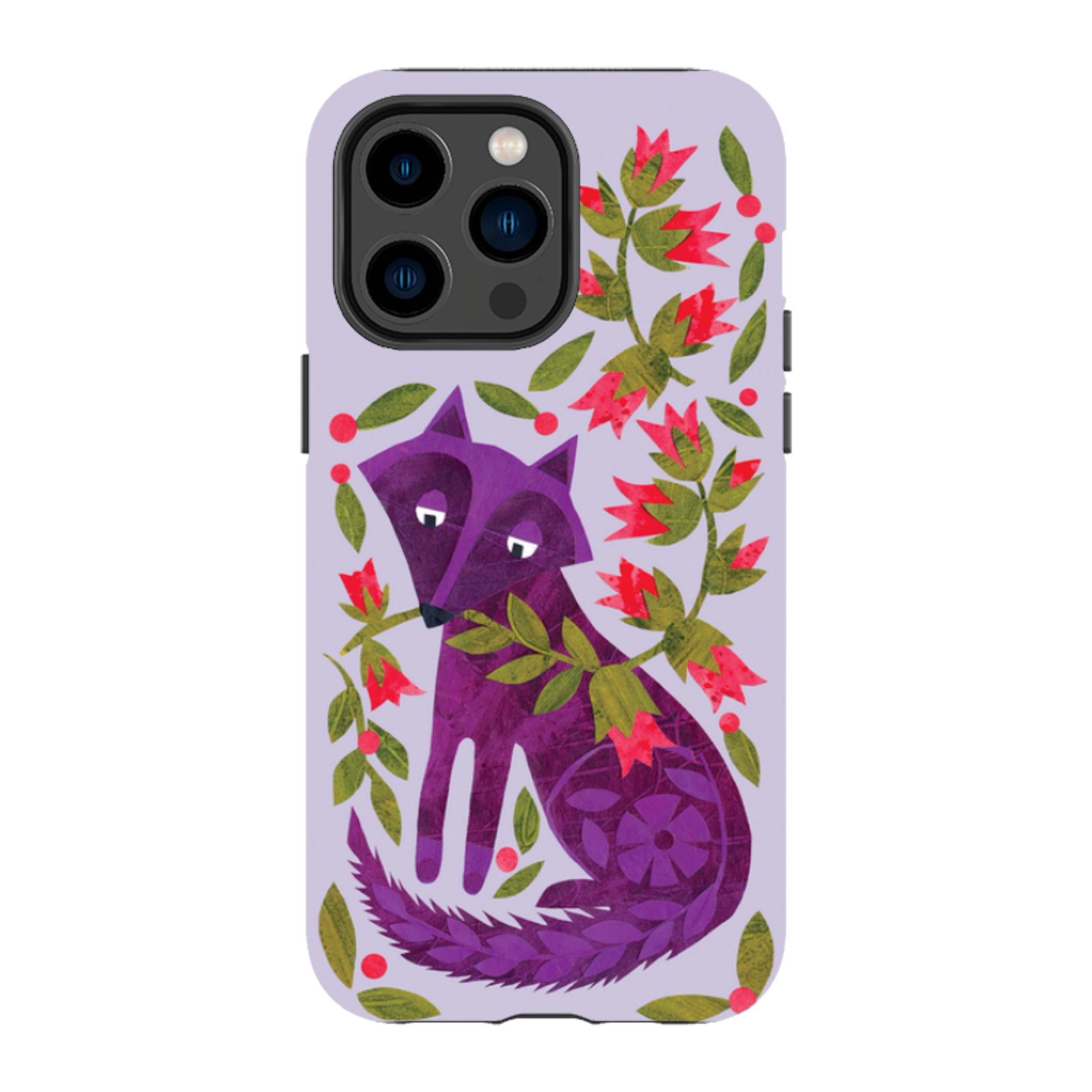 iPhone Tough Case - Purple Foxie By Tracey English