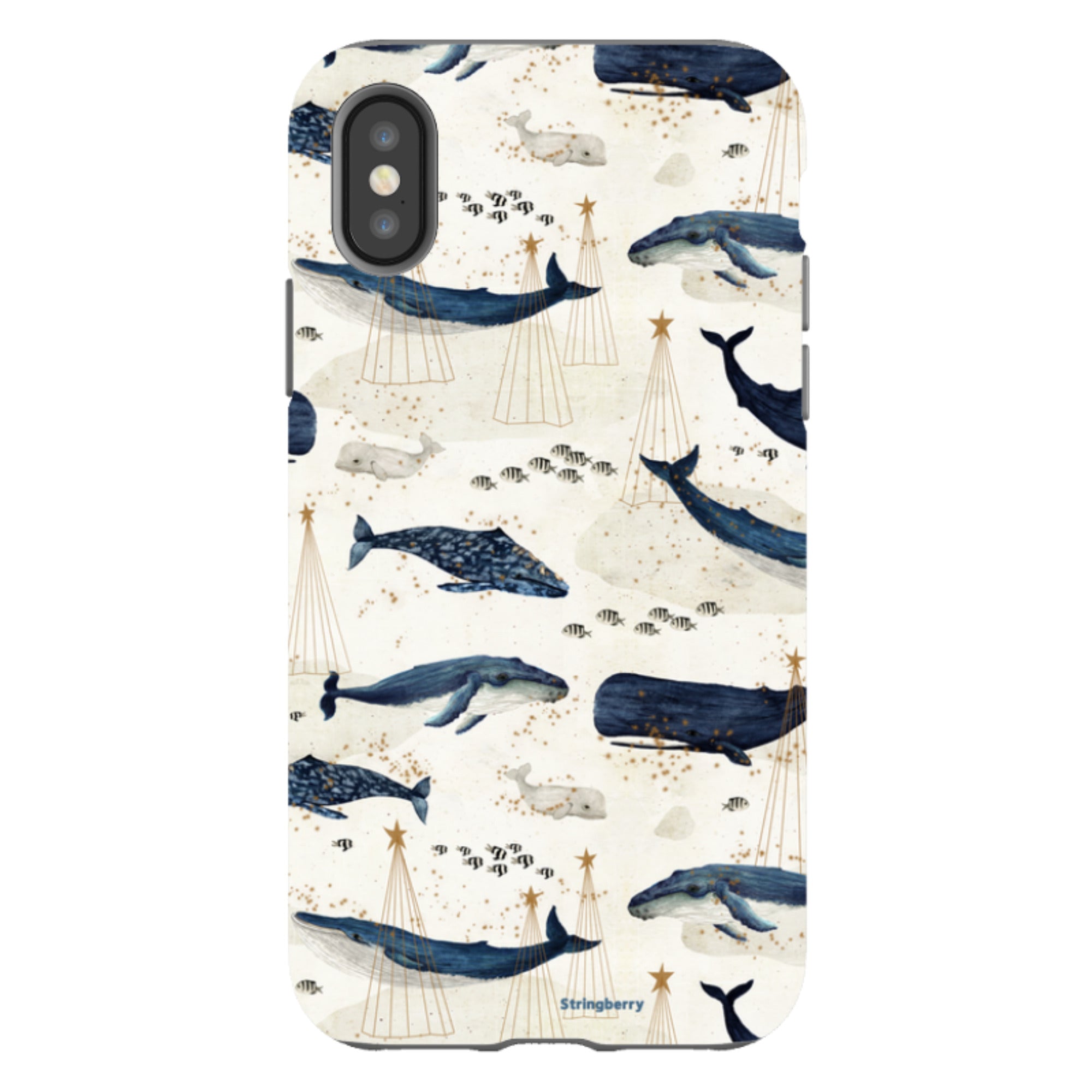 iPhone Tough Case - Christmas Whale III By Katherine Quinn
