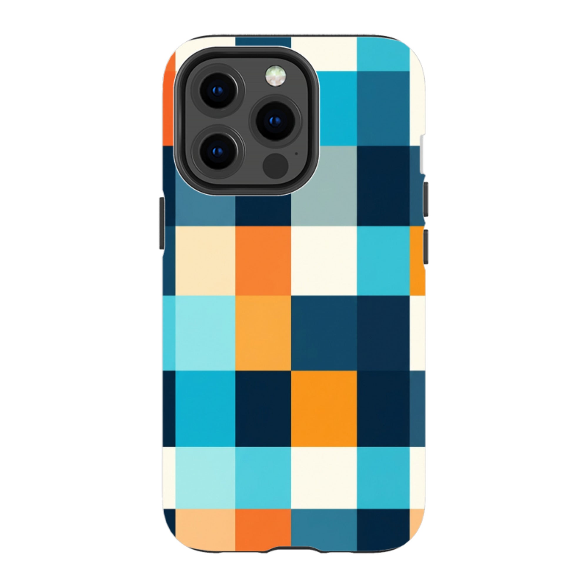 iPhone Tough Case - Navy Blue & Orange
