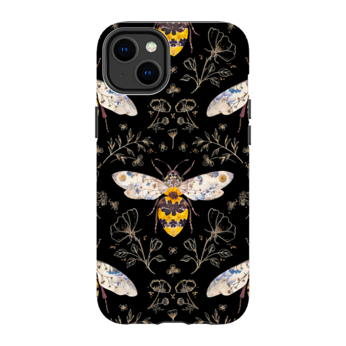 iPhone Tough Case - Midnight Bumble Bee By Helen Ahpornsiri