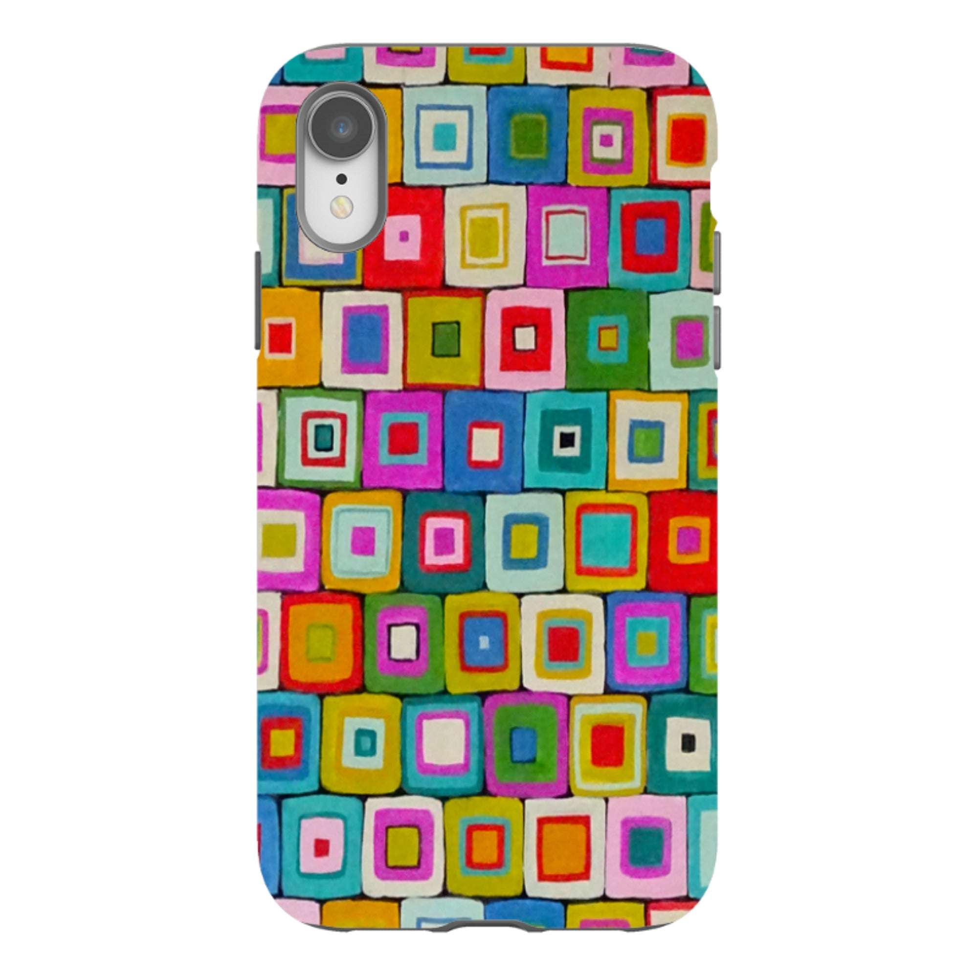 iPhone Tough Case - Atelier Blanket Squares Bright By Sarah Campbell