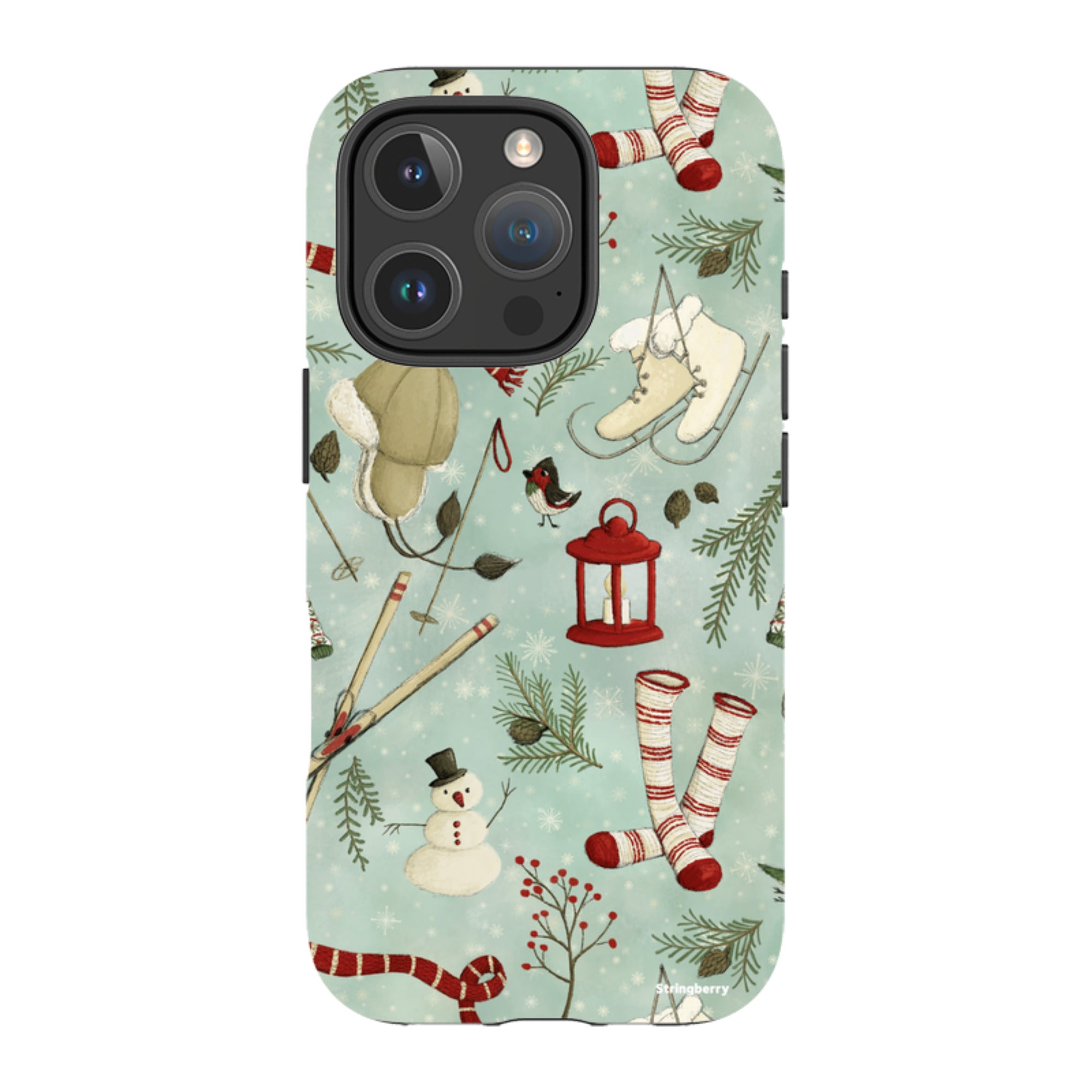iPhone Tough Case - Winter Pattern By Maja Lindberg