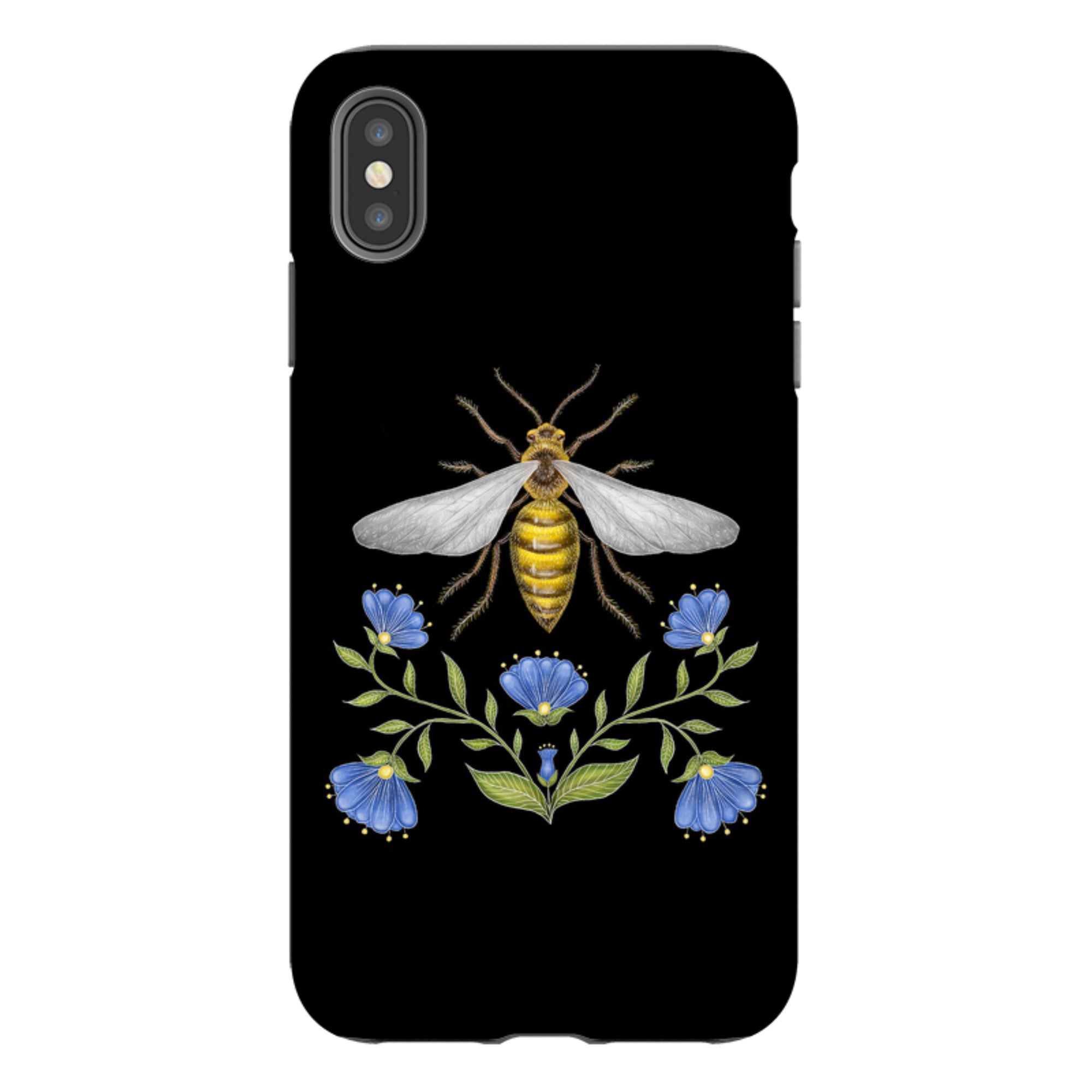 iPhone Tough Case - Wings Of Freedom Black By Catherine Rowe